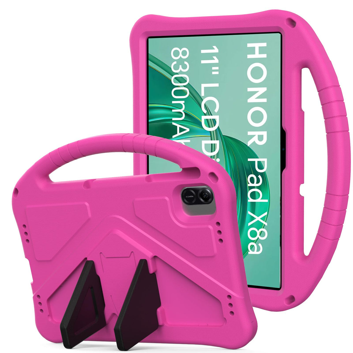 YRH for Honor Pad X8a Case 11 inch 2024, EVA Shockproof Cover for Honor X8a 11 inch Tablet Case, with Stand Handle, Pink