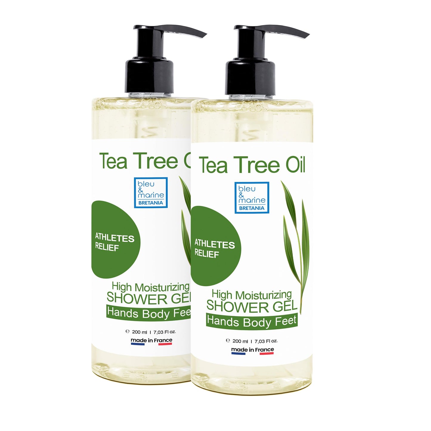 Bleu & Marine Bretania Tea Tree Shower Gel | Deep Cleanse & Detox | Fights Athlete's Foot & Ringworm | For Active Individuals | Anti-Fungal &