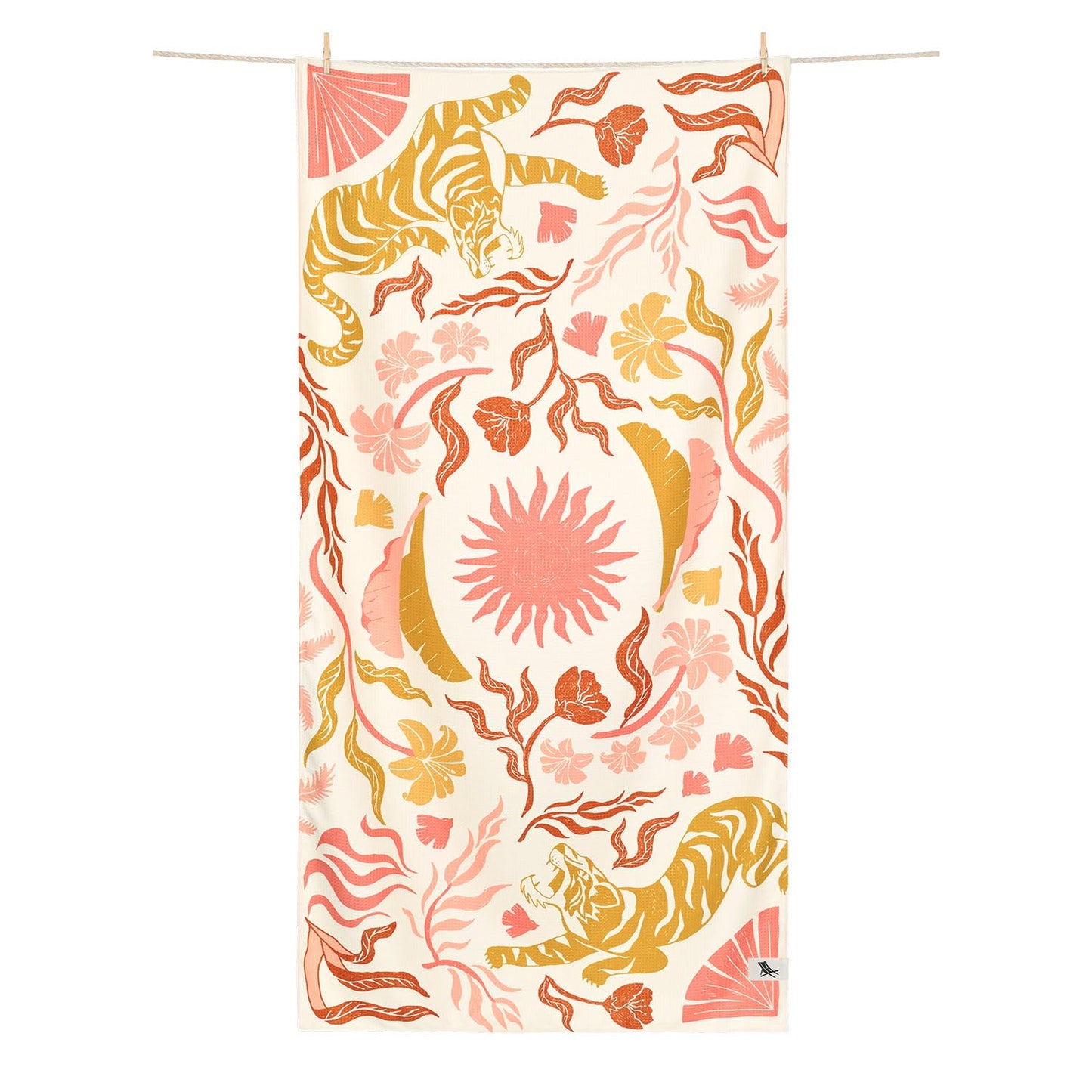 Dock & Bay Bath Towel - For Home - Quick Dry, Super Absorbent - Includes Bag - Tiger Palm, Large (160x70cm, 63"x28")