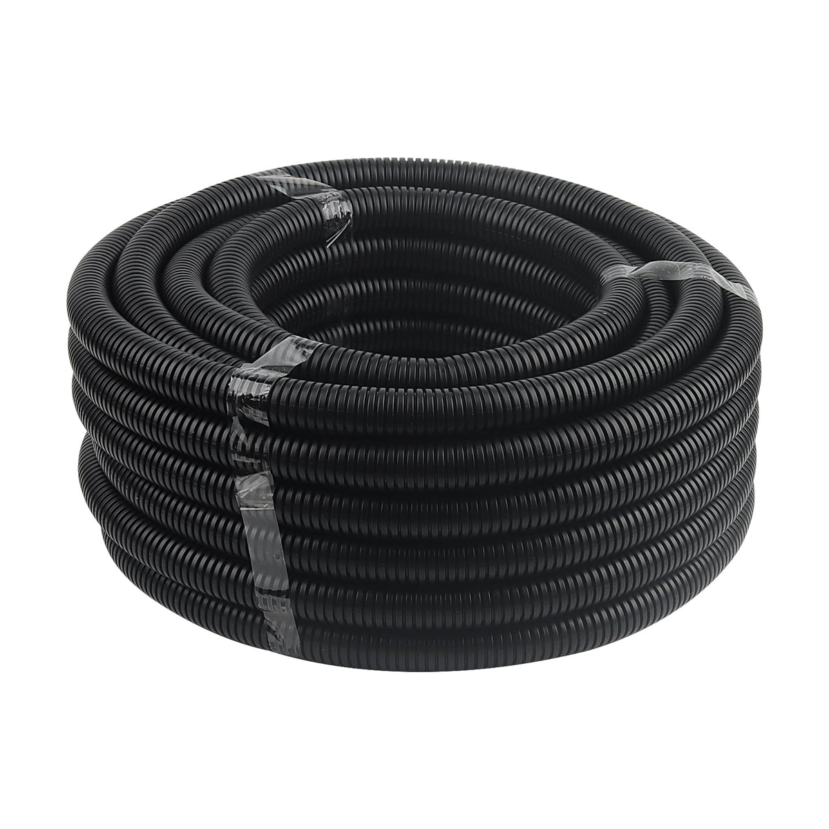 MUKCHAP 20m Flexible Corrugated Conduit Tube, 20mm ID x 25mm OD, Black