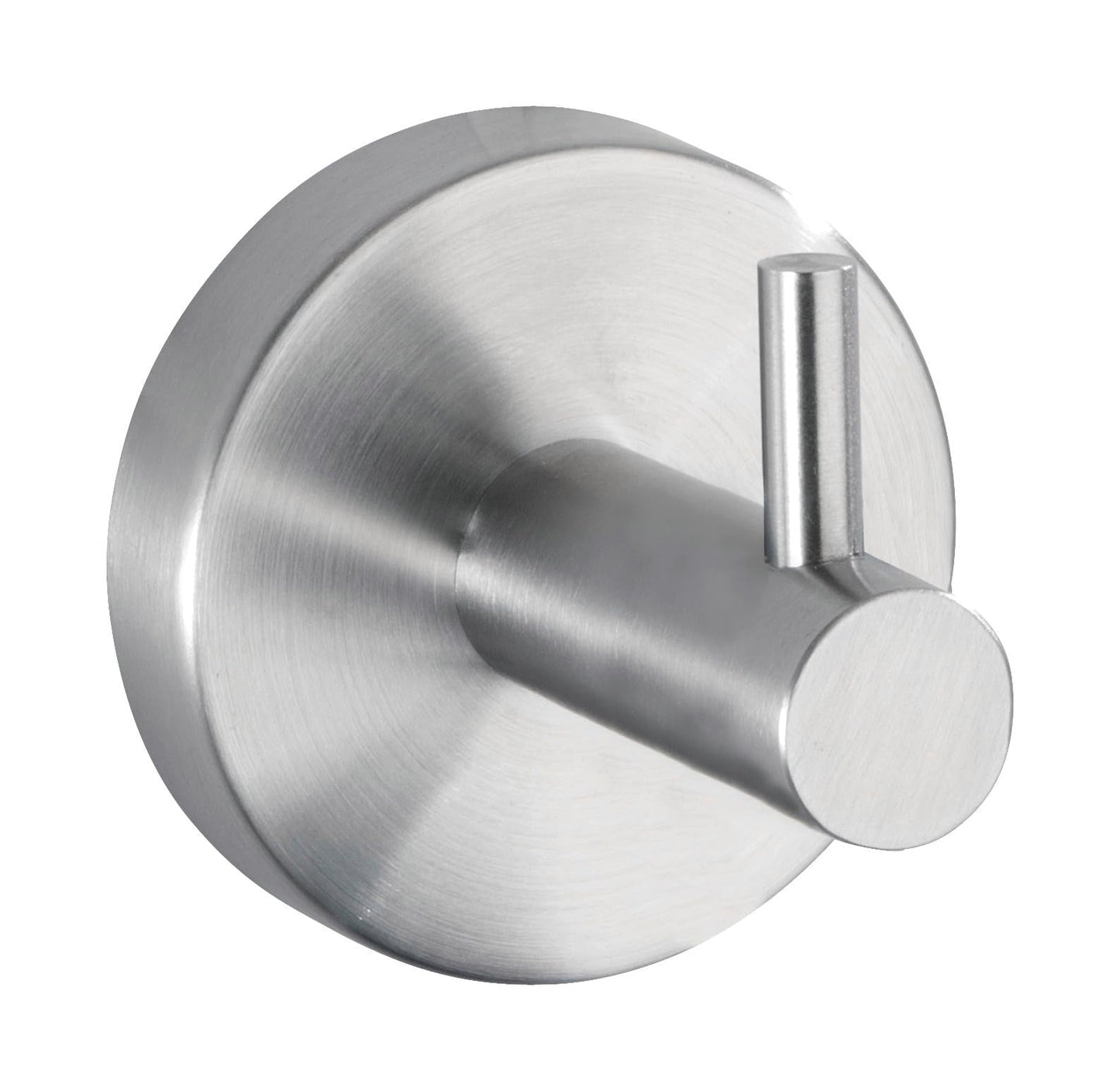 WENKO 19621100 Wall hook Uno Bosio Matt, Metal Stainless steel, 5.5 x 5.5 x 5.5 cm, Matt