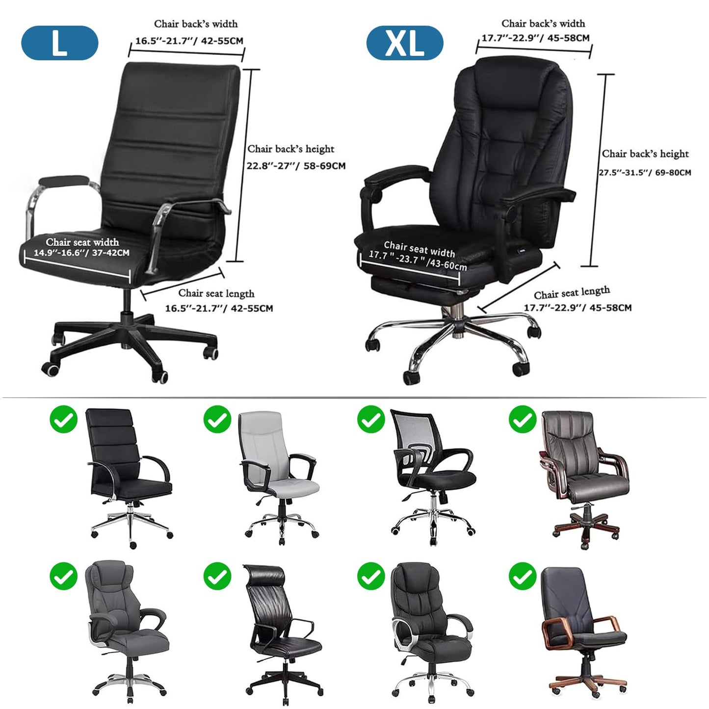 YushengTai Velvet Office Chair Cover, with Armrest, Office Chair Cover, High Backrest, Gaming Chair Cover, Chair Covers with Armrests, Removable