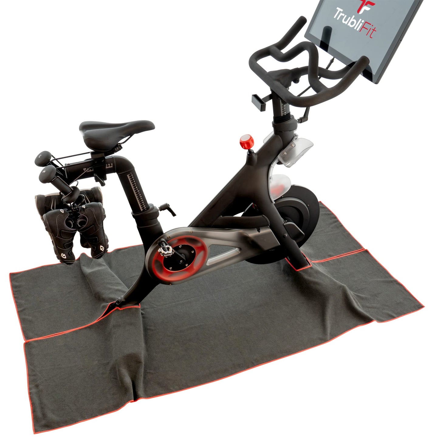 TrubliFit Mat Sweat Towel for The Peloton Bike & Bike+ Accessories for Peloton - Easy Cleanup for Intense Hill Climbs