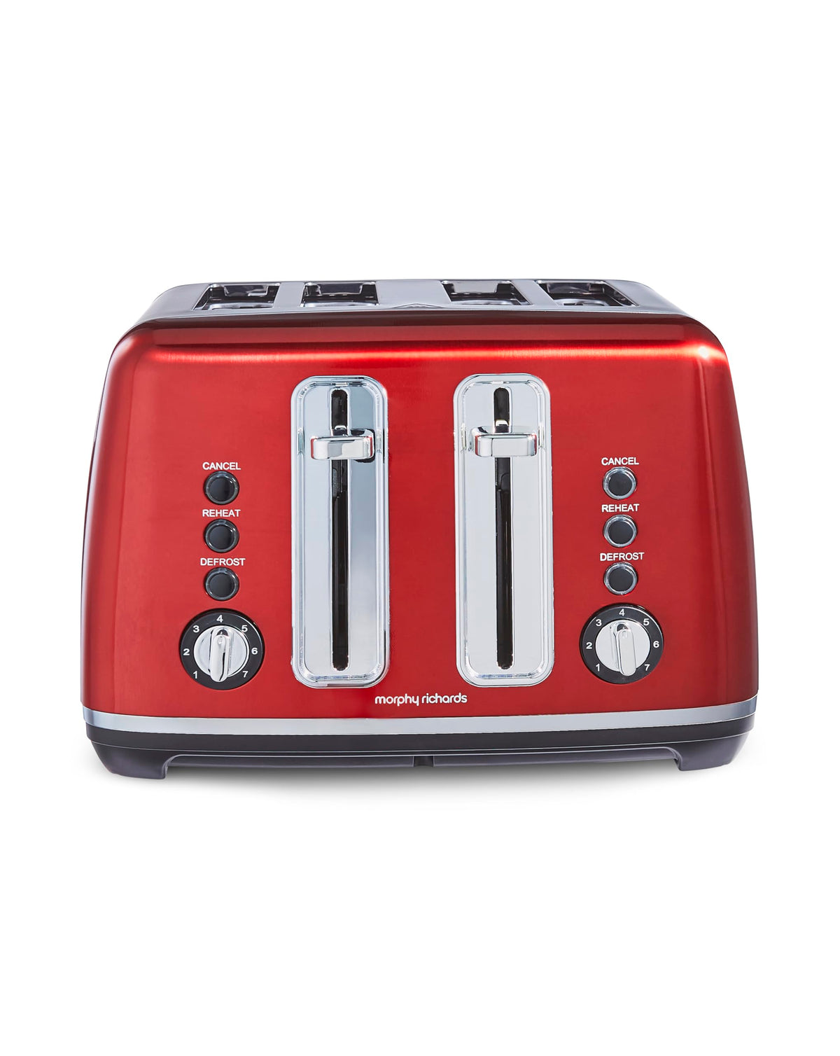 Morphy Richards Accents Toaster 4 Slice Toaster, Variable Browning, Wide Slots, High Lift, Illuminated Buttons, Removable Crumb Tray, Cancel, Reheat,