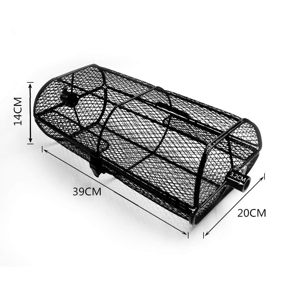 onlyfire BRK-6039 Universal Grill Basket for Peanut Beans French Fries Fits Any Gas Grill Rotisserie Spit Rod