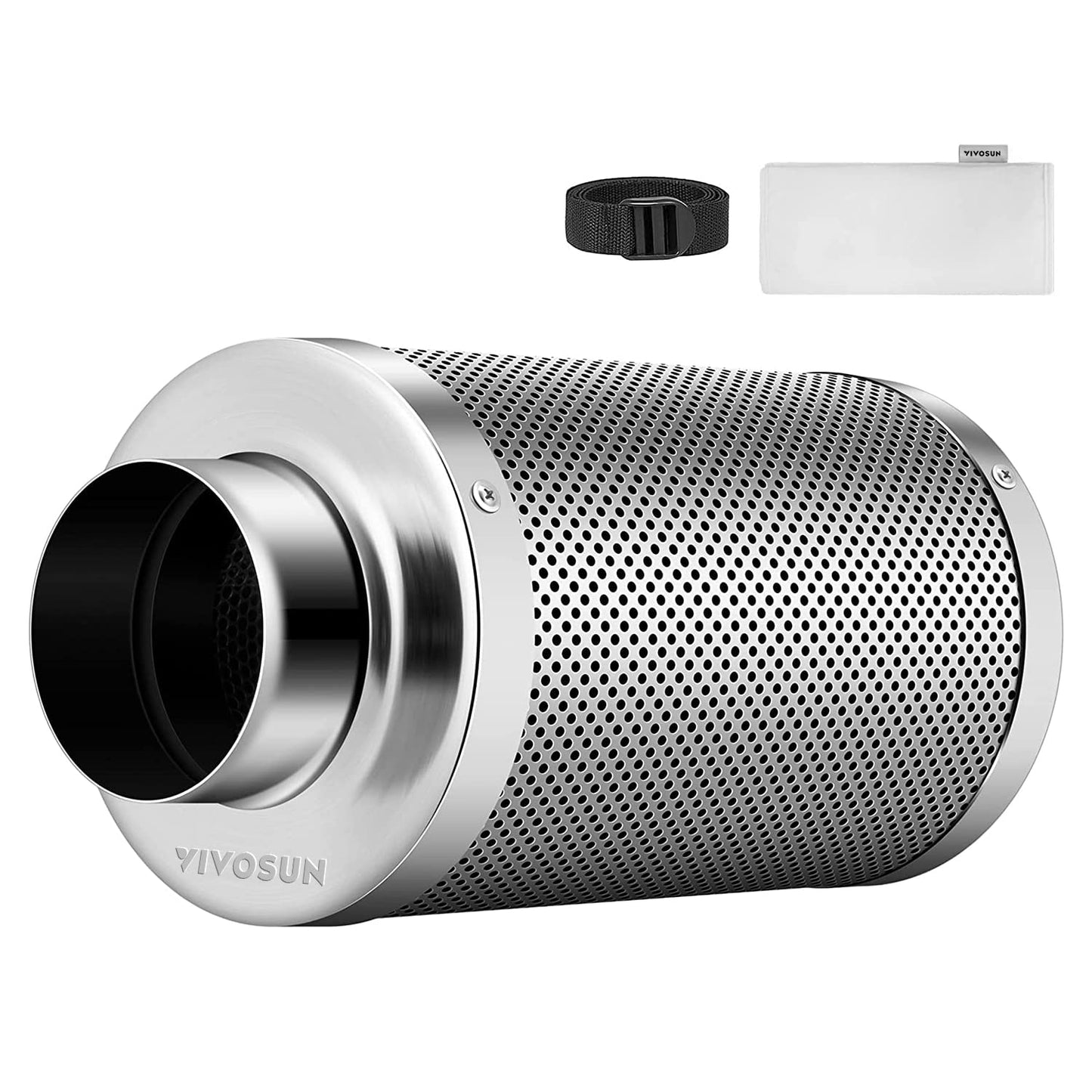 VIVOSUN 6 Inch Air Carbon Filter Smelliness Control with Australia Virgin Charcoal for Inline Duct Fan, Grow Tent, Pre-Filter Included, Reversible