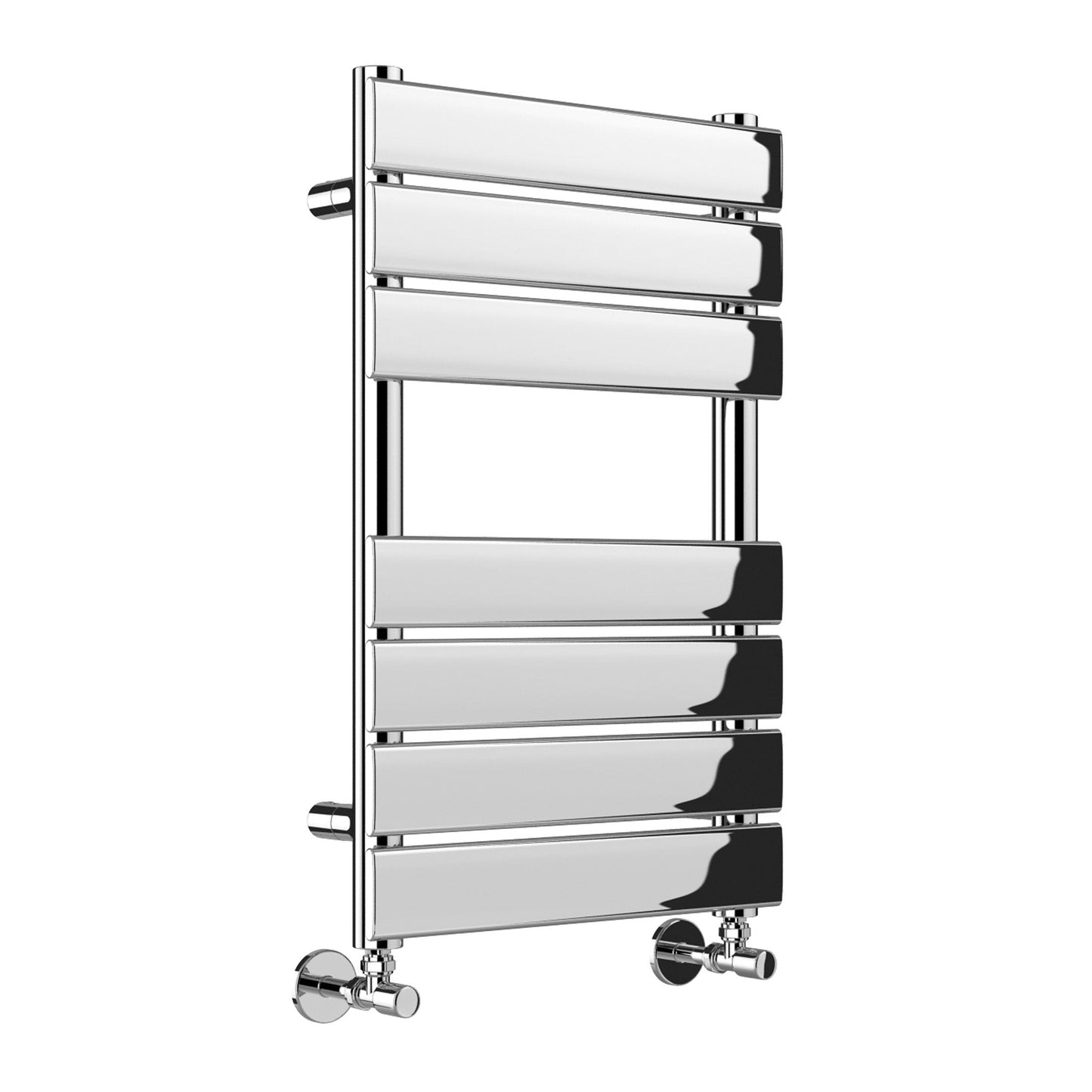 iBathUK Zerith Wall Mounted Flat Panel Heated Towel Rail, 7 Column Slim Flat Steel Hydronic Central Heating Towel Radiator with High Thermal Output