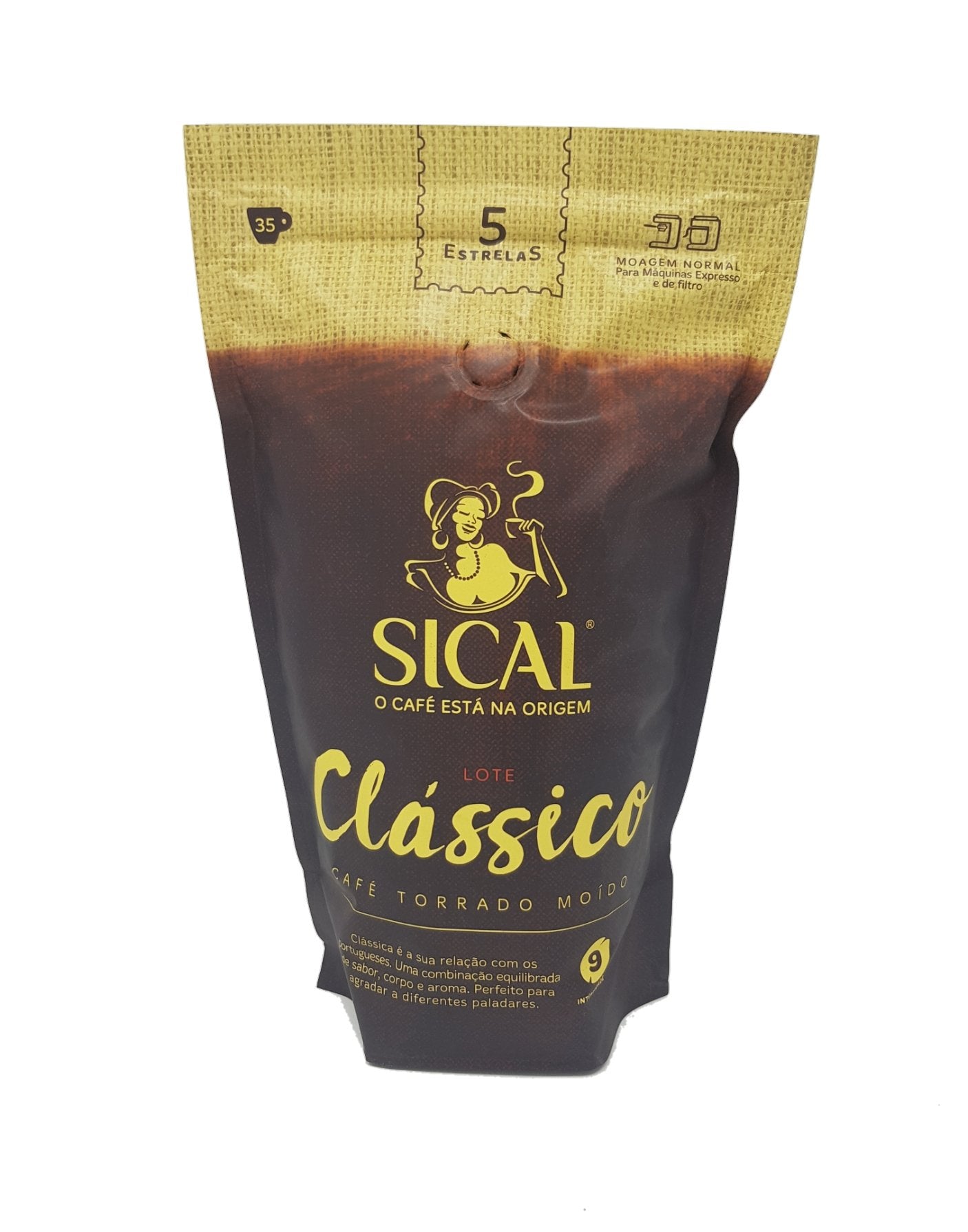 Sical Portuguese Clasico Normal Ground Coffee Cafe 5 Estrelas 220G 3 Pack