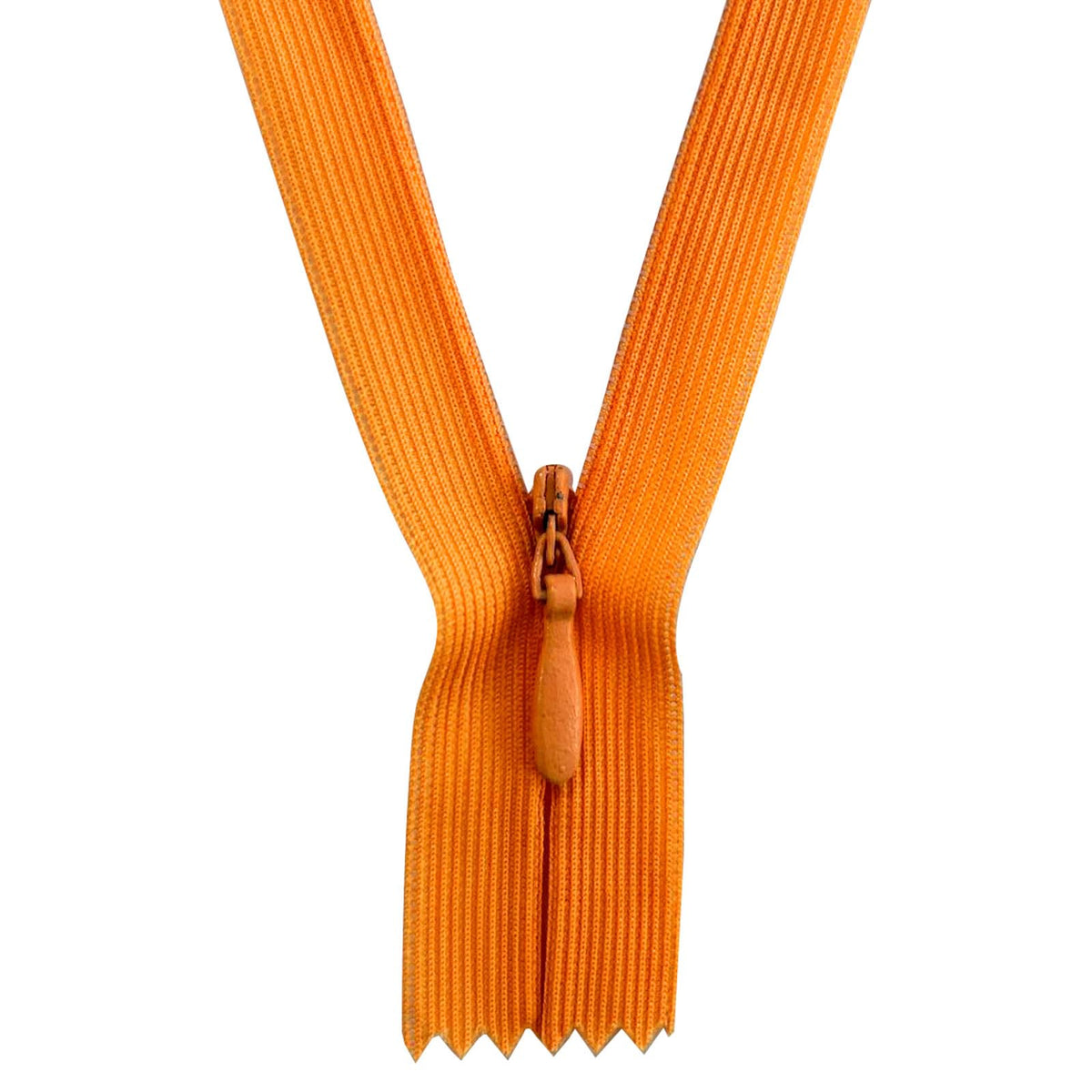 MARARDI Pack of 10 Invisible Zippers [Dark Orange] Nylon [50 cm] Sewing Clothes, Bags, Ribbon, Cotton, Leather, Plastic for Sewing Machine