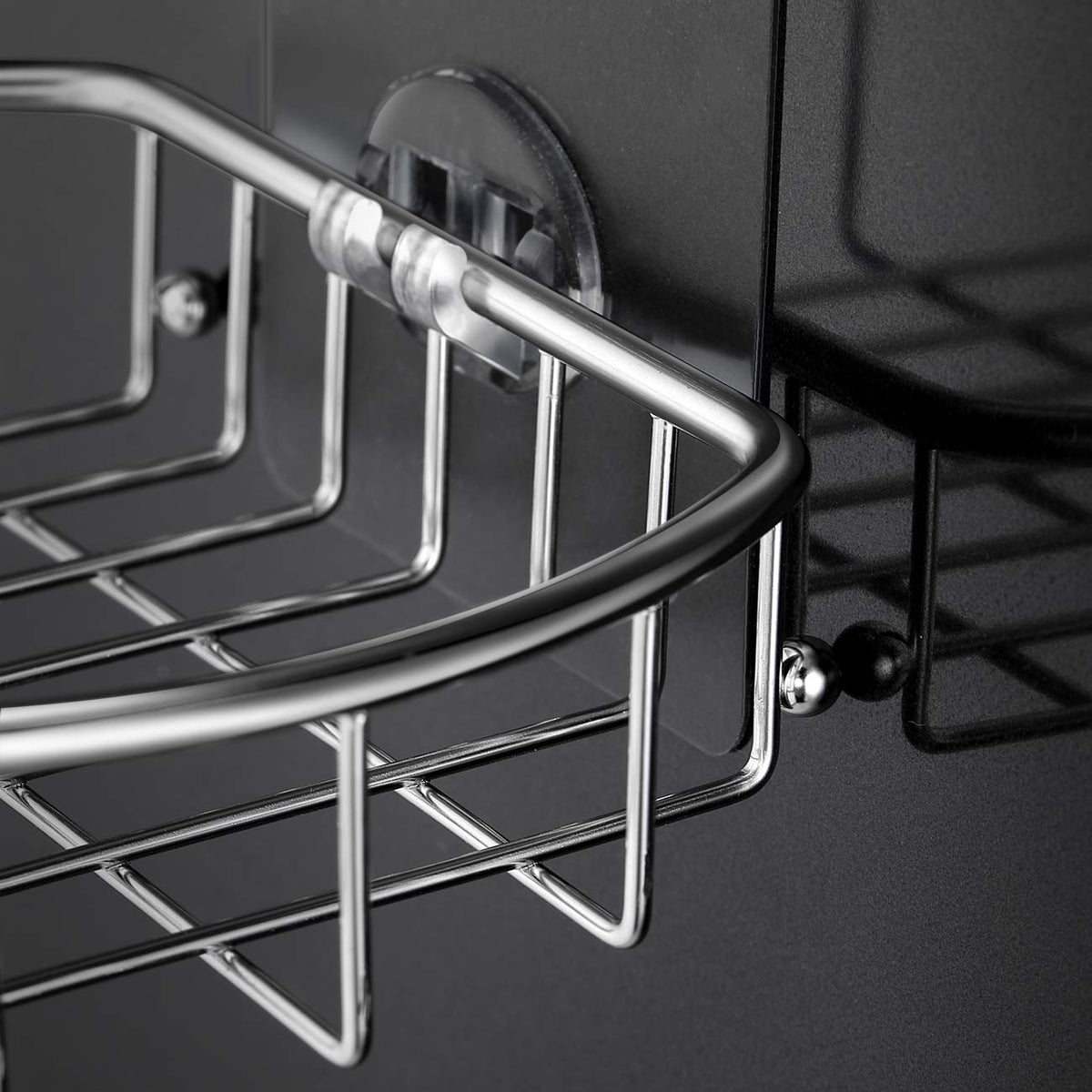 MaxHold Traceless Self Adhesive Soap Dish, Stainless Steel Soap Basket Never Rust, Bathroom Shower Caddy, Kitchen Sponge Holder