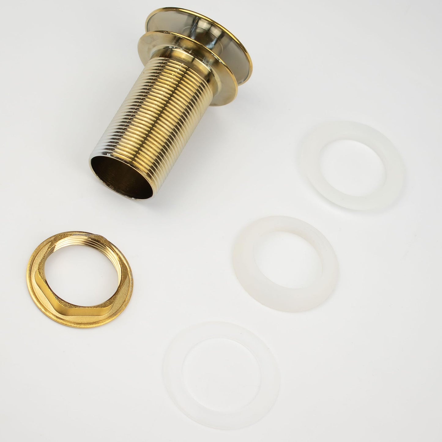 Xcel Home Gold Unslotted Basin Waste, Mushroom Dome, Pop Up, Brass, Polished, Replacement Bathroom Sink Plug