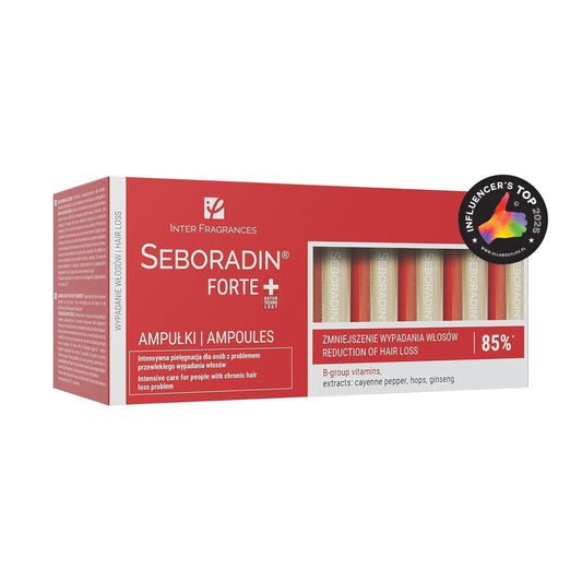 Seboradin Forte Hair Growth Serum Ampoules 14 x 5,5 ml Anti Hair Loss Serum Chronic Hair Loss and Thinning Treatment Natural Extracts and Vitamins