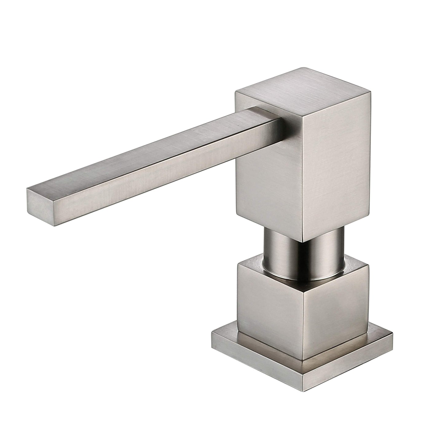 Sink Soap Dispenser for Kitchen Sink (Brushed Nickel), All Brass Built-in And Refill from Top Design,Metal Hand Soap & Dish Soap Copper Pump