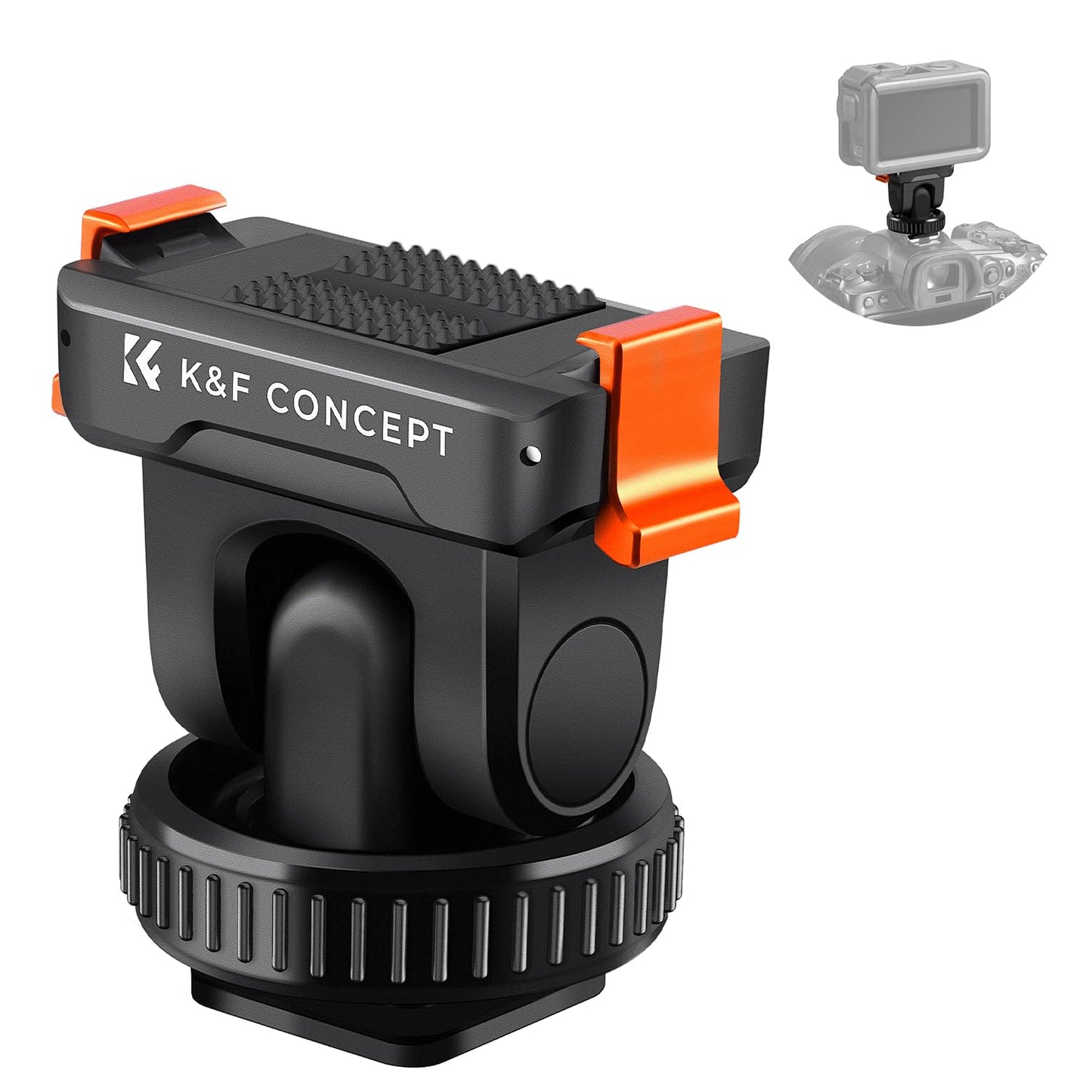 K&F Concept Magnetic Adapter Mount for DJI Osmo Action 5 Pro 4 3 Osmo 360, Quick Release Base with Cold Shoe 1/4'' Thread, 180? Tilt Adjustable