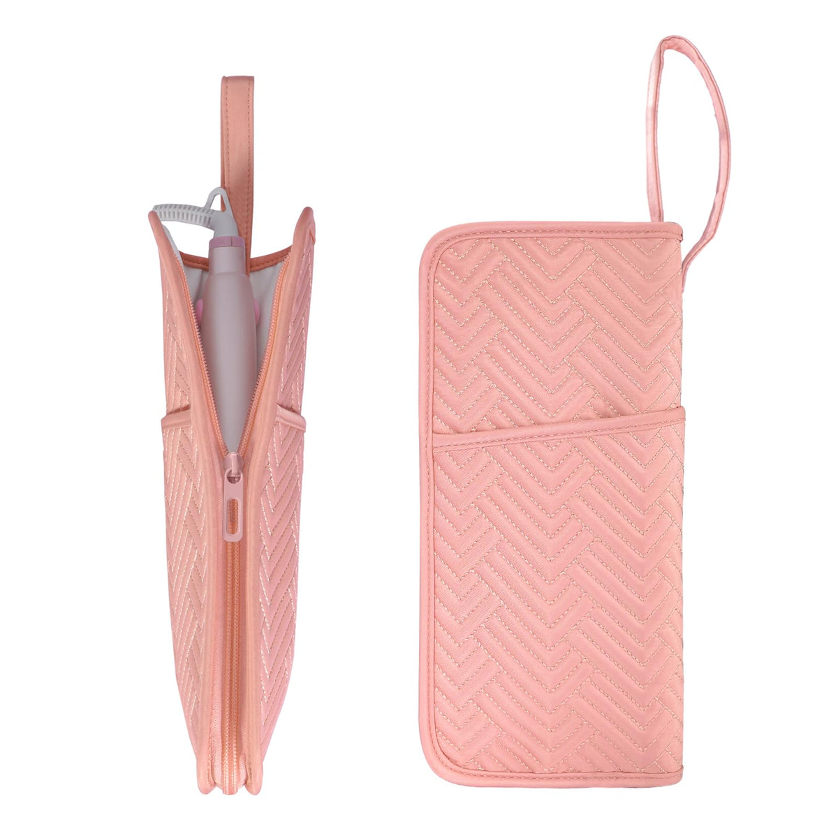 SITHON Hot Iron Holder & Mat, Heat Resistant Hair Tools Travel Bag Portable Hot Tools Organizer Cover Pouch for Curling Irons, Hair Straightener, Flat