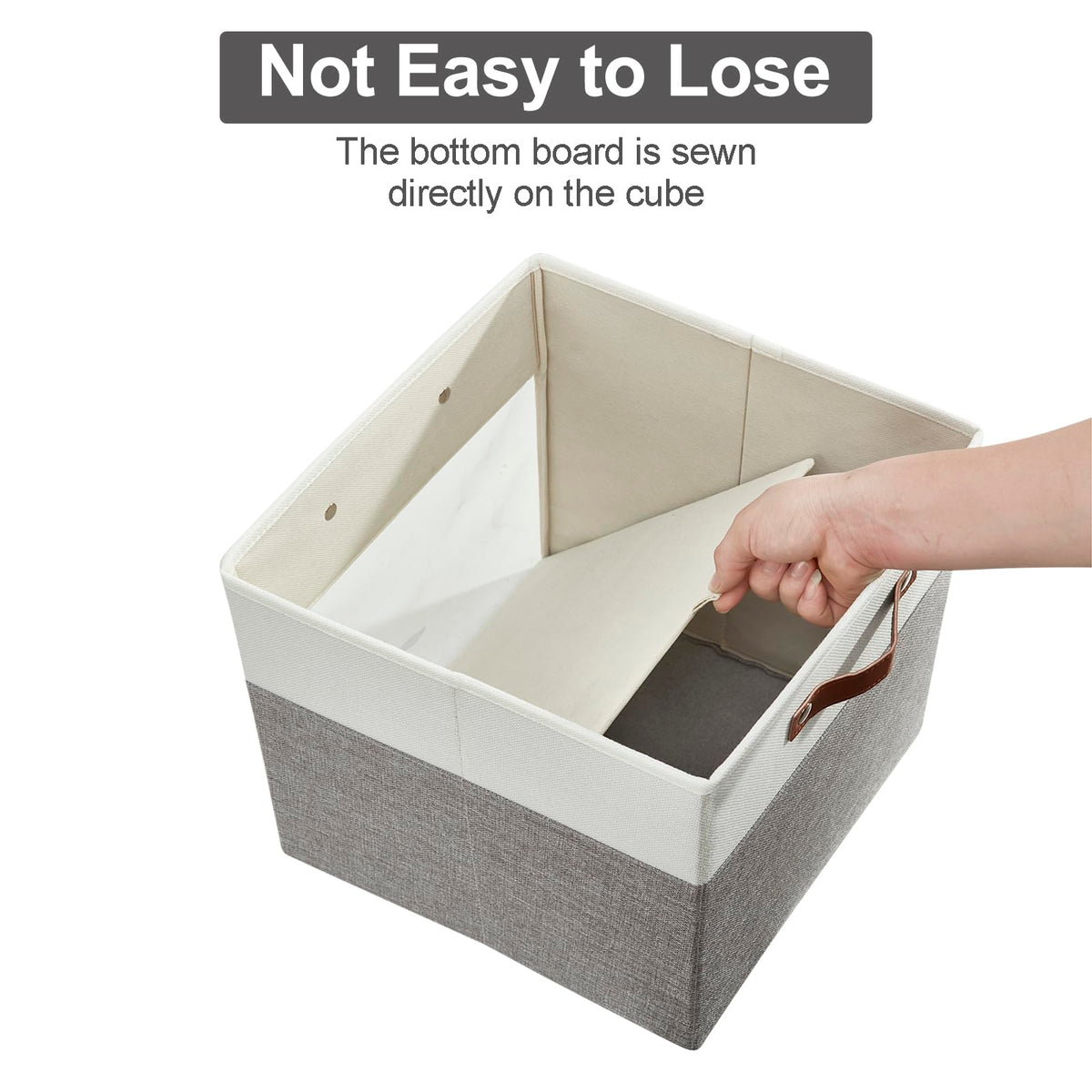 Bagnizer 4 Pack Large Ultra Thick Fabric Storage Boxes with Clear Window