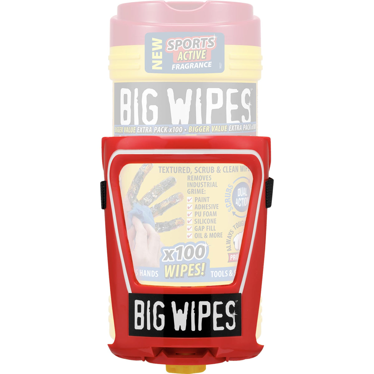 Big Wipes Heavy Duty Pro+ Wipes in Dispenser Tub Textured Dual-Sided Hand Wipes with Skincare Cleans Hands, Tools & Surfaces. Heavy Duty & Industrial