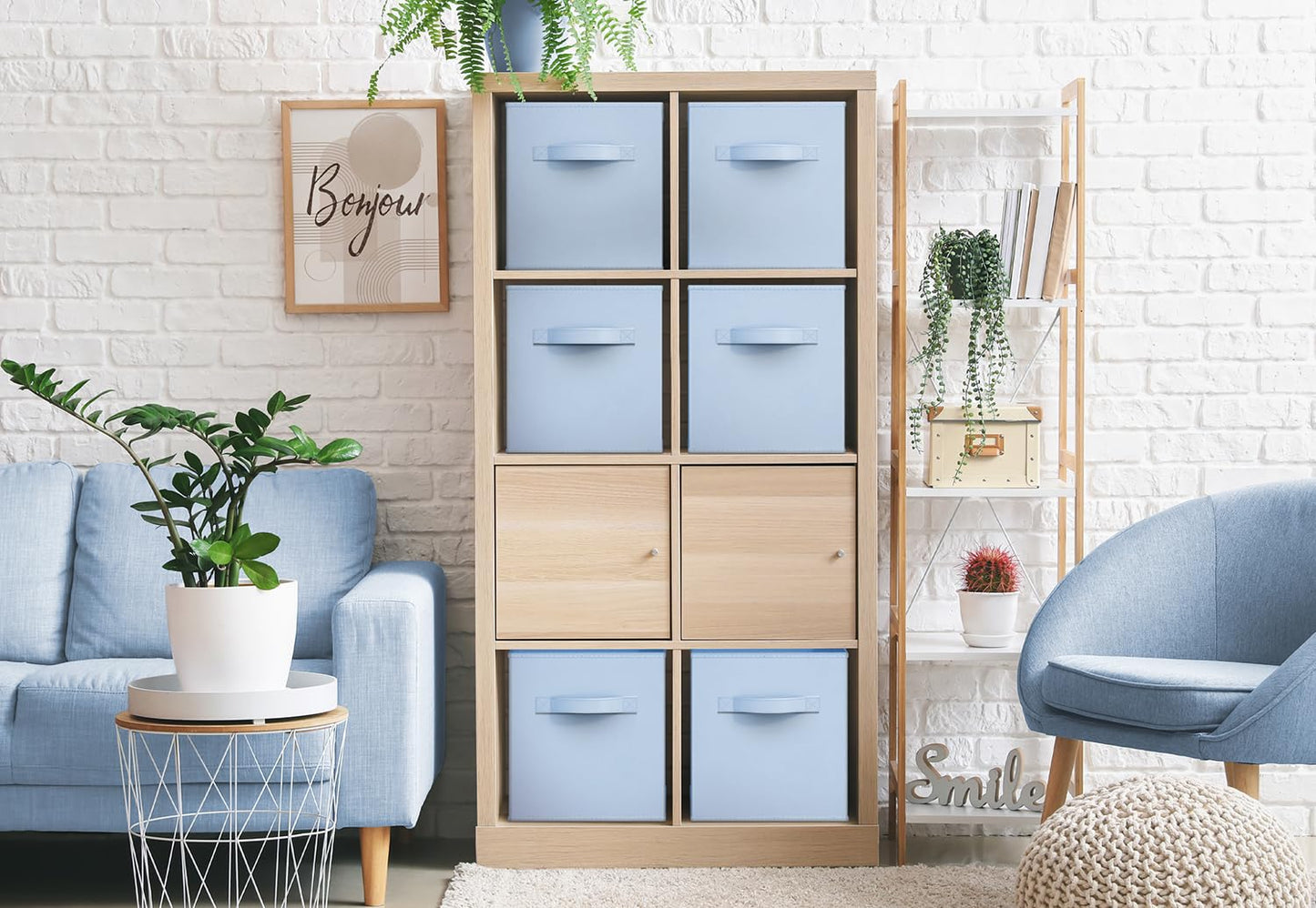 Sorbus Storage Cubes - 11 Inch Foldable Fabric Baskets for Organizing Pantry, Closet, Shelf, Toy Box, Cubby