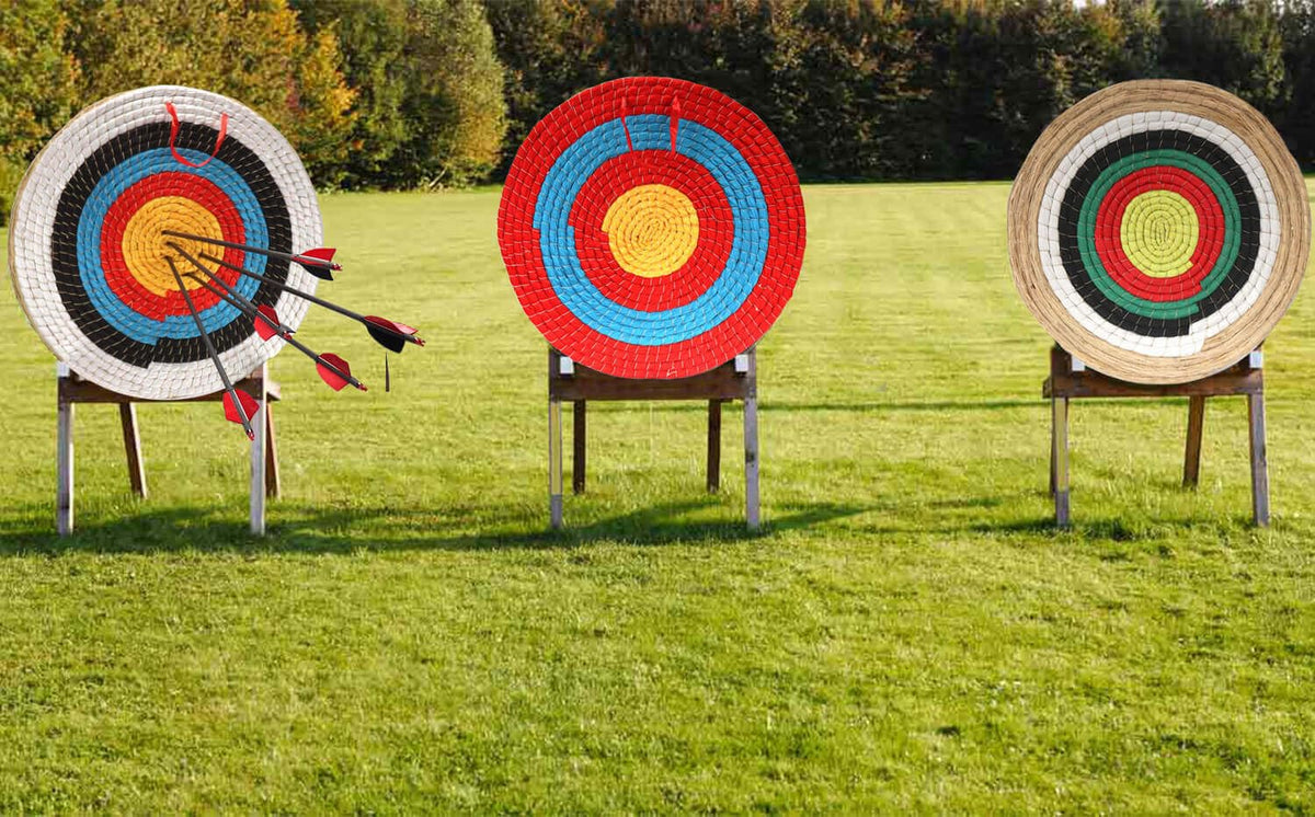 AUVIM Archery Targets for Backyard Hand-Made Straw Archery Target for Recurve Bow Compound Bow or Longbow 20 Inches Traditional Bow Arrow Target for