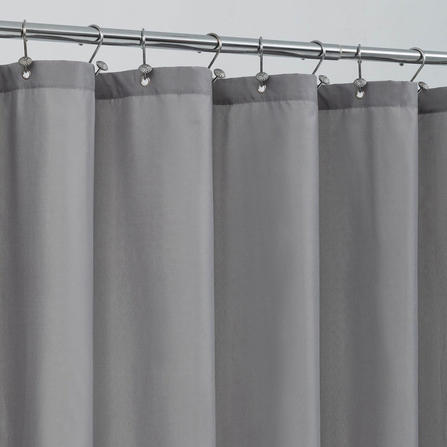 ALYVIA SPRING Waterproof Fabric Shower Curtain Liner - Soft & Light-Weight Cloth Shower Liner with Magnets, Hotel Quality & Machine Washable -