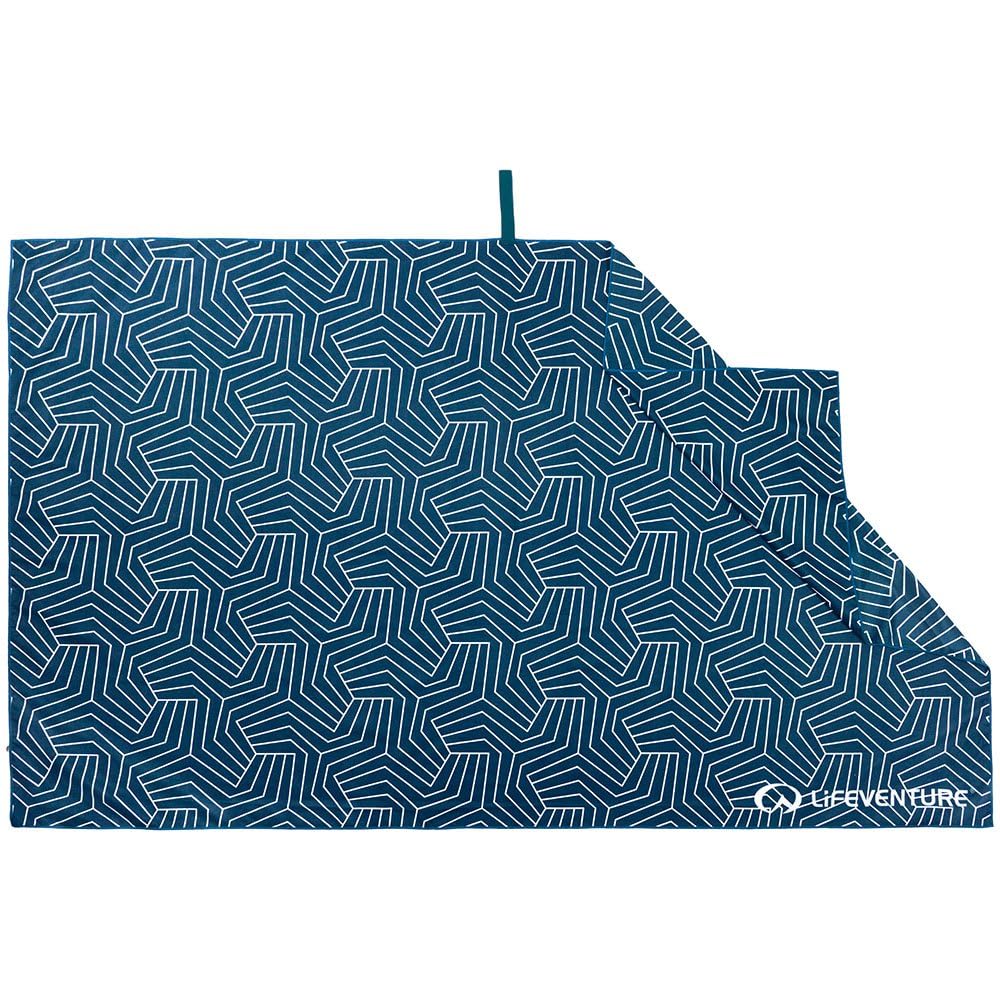 Lifeventure Recycled SoftFibre Travel Towel ? Compact, Lightweight Quick-Dry Sports & Beach Towel, Sand-Free Design, Giant (Navy)