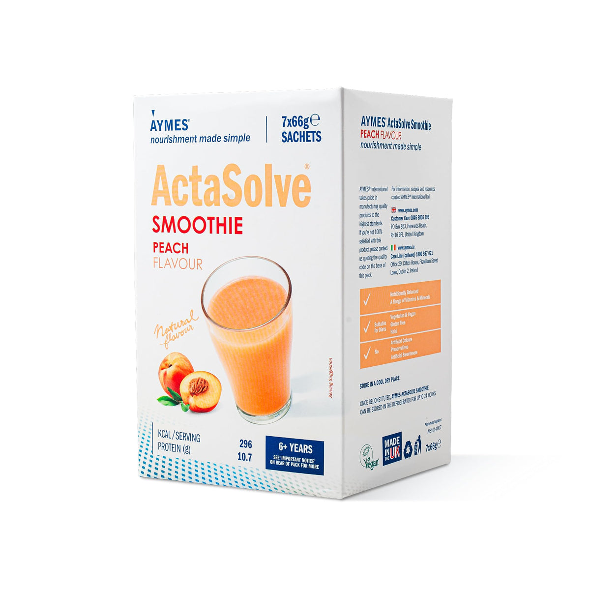 AYMES - ActaSolve Smoothie - Pineapple - 42 Servings - Vegan-Friendly Nutritional Powder - Gluten Free - Suitable for Adults and Children Aged 3+