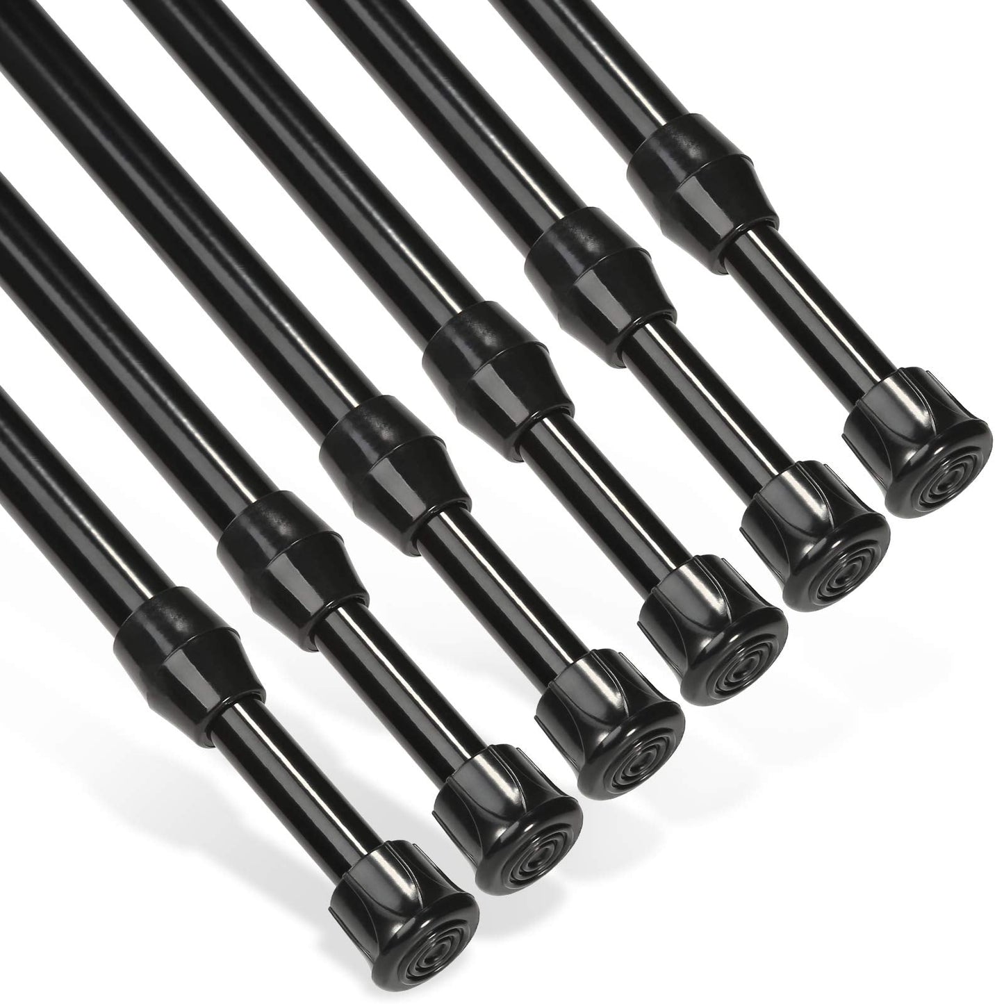 6Pcs Tension Rod, Goowin 70-120cm Tension Rods for Windows, No Drilling Rustproof Spring Adjustable Tension Curtain Rod for Doors, Windows, Wardrobe
