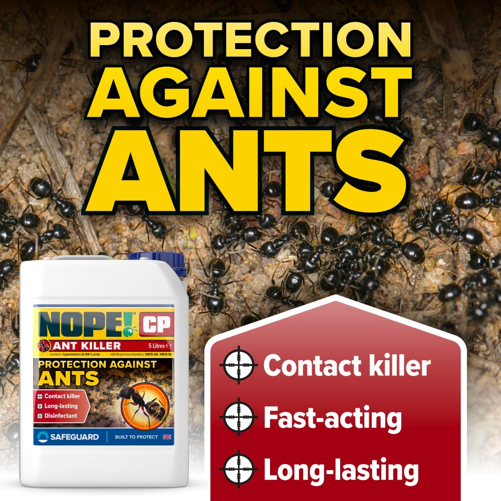 NOPE! CP Ant Killer (5L & Sprayer) Spray Long-Lasting, Fast Acting for Indoor and Outdoor use