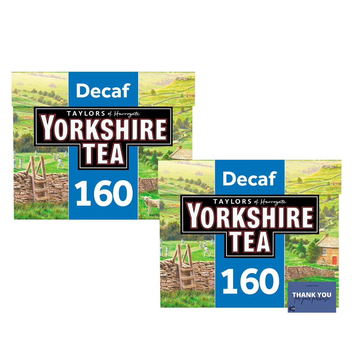 Decaf Tea Bags 160 Count (2 Pack) - Rich, Full-Flavored Decaffeinated Black Tea for a Relaxing Brew Anytime