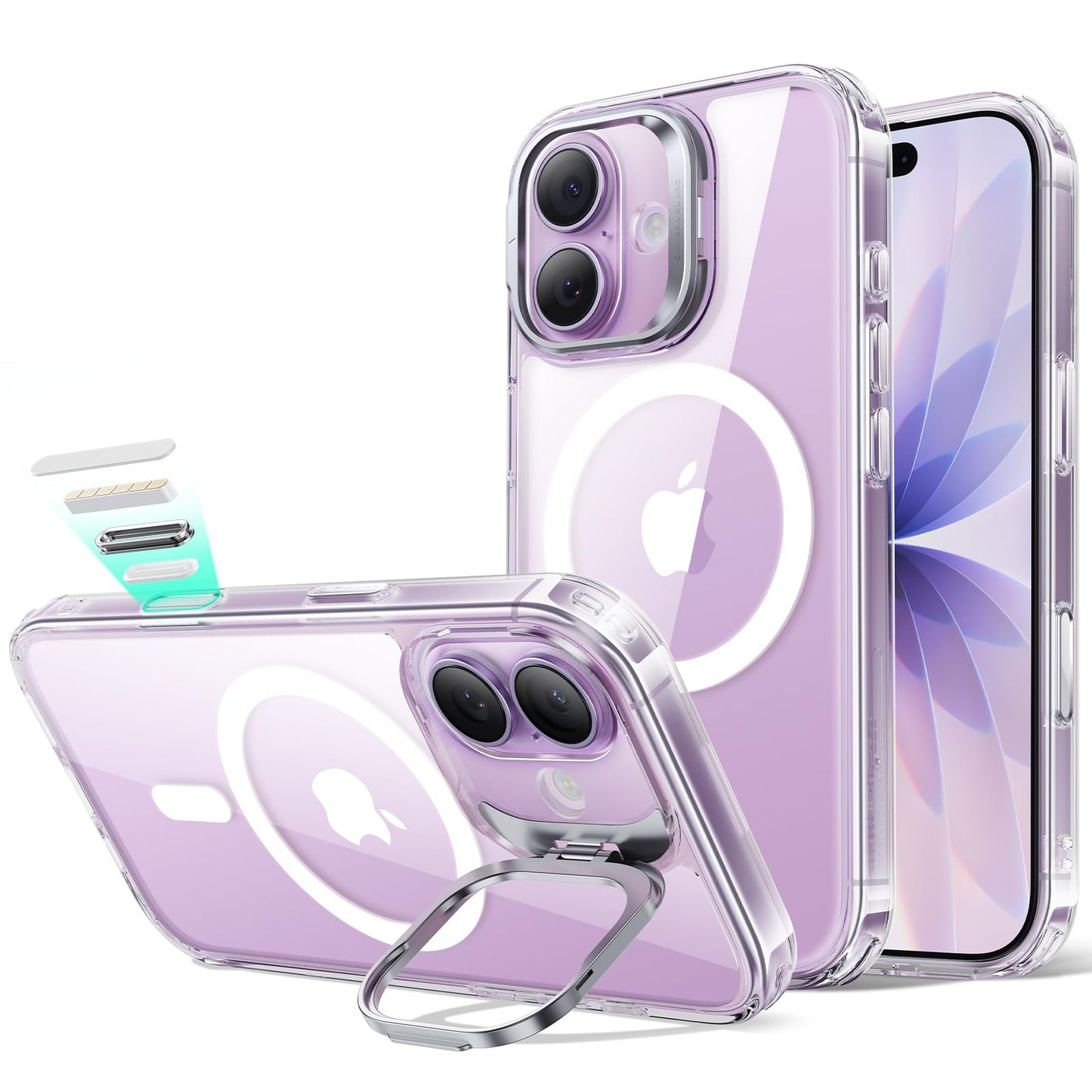 ESR for iPhone 17 Case, with Military-Grade Drop Protection, Stash Stand, Camera Control Cover, Compatible with MagSafe Accessories, Classic Hybrid