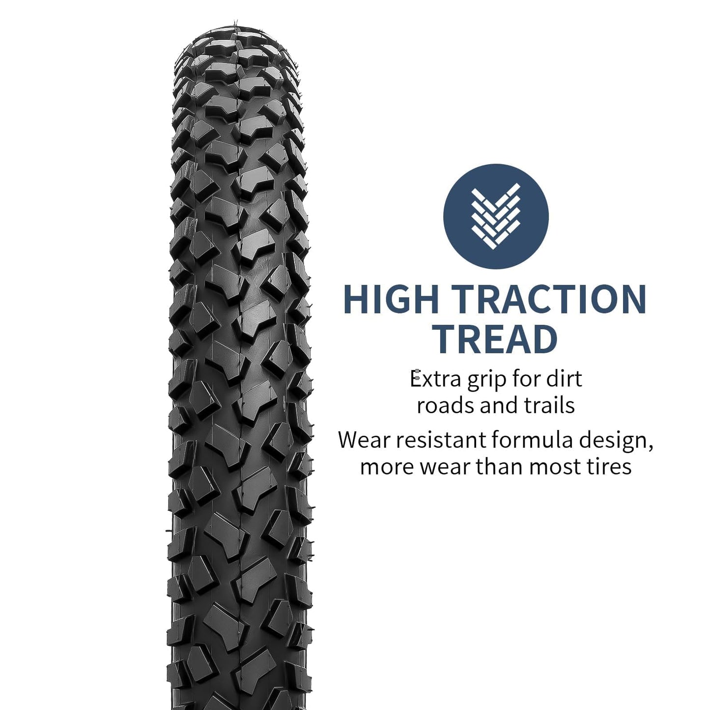 YunSCM 2-Pack 20" 60TPI Bike Tyres 20x2.125 and 20" Bike Tubes AV32mm Schrader Valve Compatible with 20x2.10 20x2.125 57-406 20x2.20 Mountain Bike