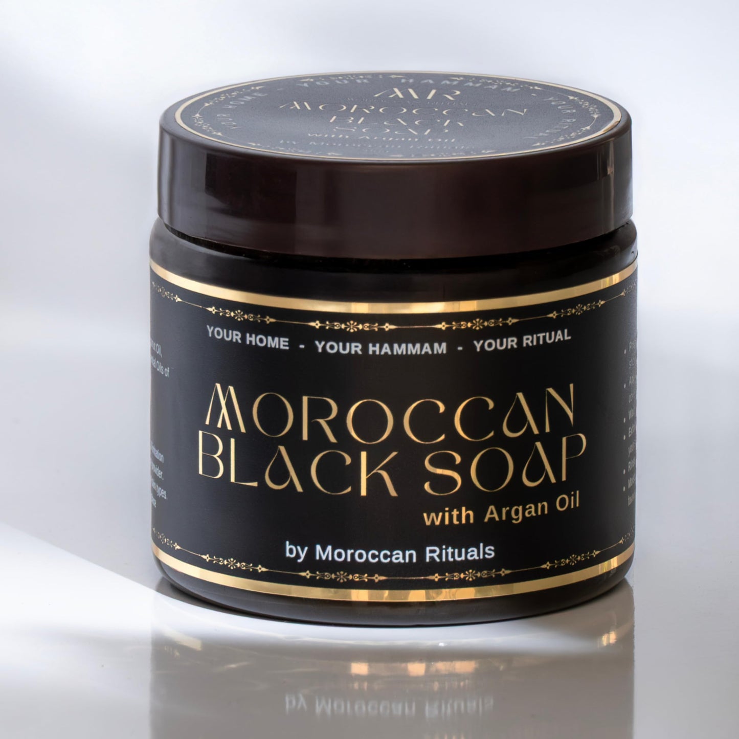 Authentic Moroccan Black Beldi Soap with Argan Oil ? 100% Natural Hammam Exfoliating Body Soap, Traditional Moroccan Skincare (Single Jar)