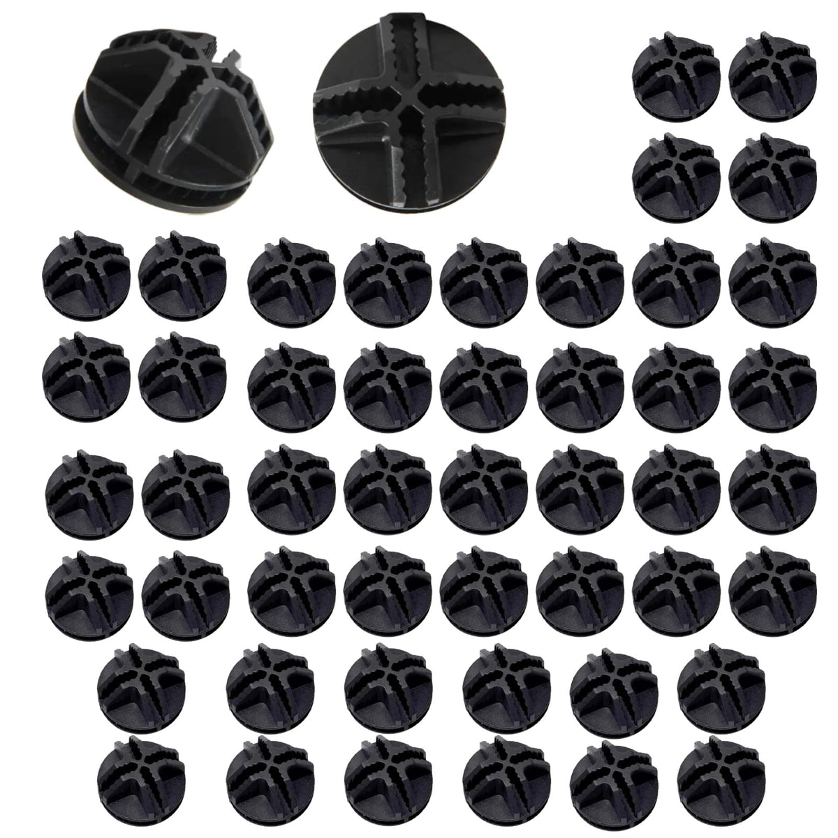 Xgvzs 50 PCS Wire Cube Connectors - Black ABS Plastic Grid Cube - Modular Closet Storage Organizer