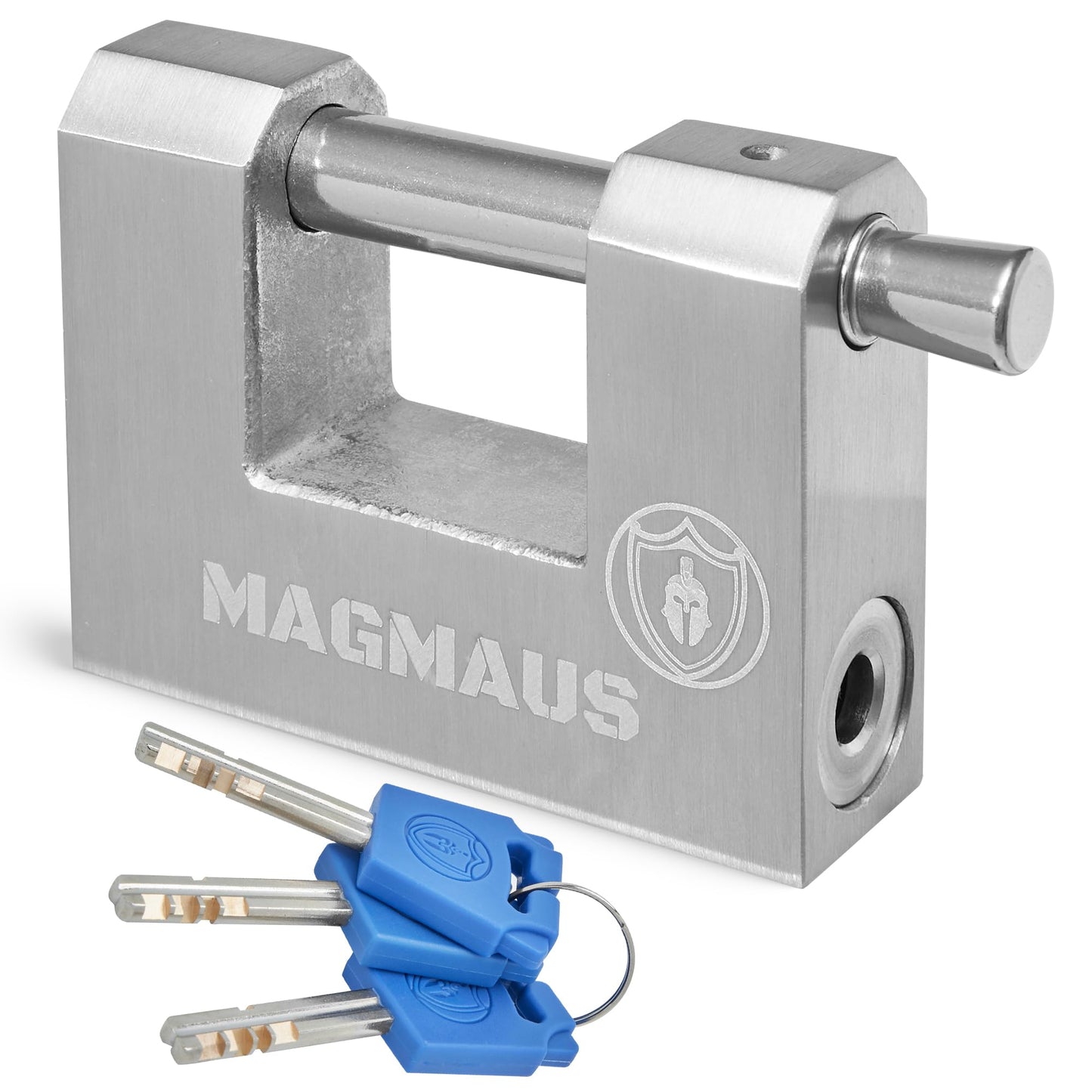 Magmaus? RTL70 [Never-Rust] Heavy Duty Shipping Container Padlock with 3 Keys - [High Security] - Weatherproof Outdoor Lock - [Stainless Steel] -