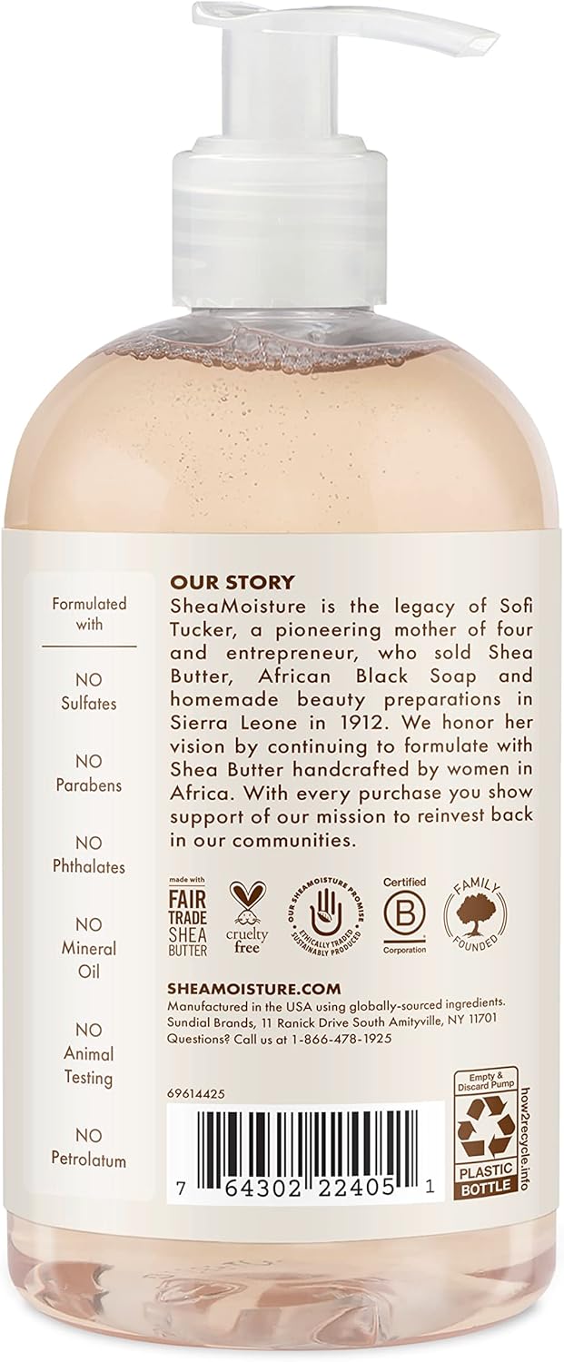 Shea Moisture 100% Virgin Coconut Oil Baby Wash & Shampoo 13 oz / 384 ml - For Delicate Baby Skin & Hair