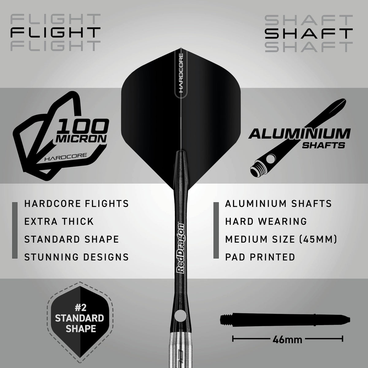 RED DRAGON Rat 1: 30g Tungsten Darts Set with Flights and Stems