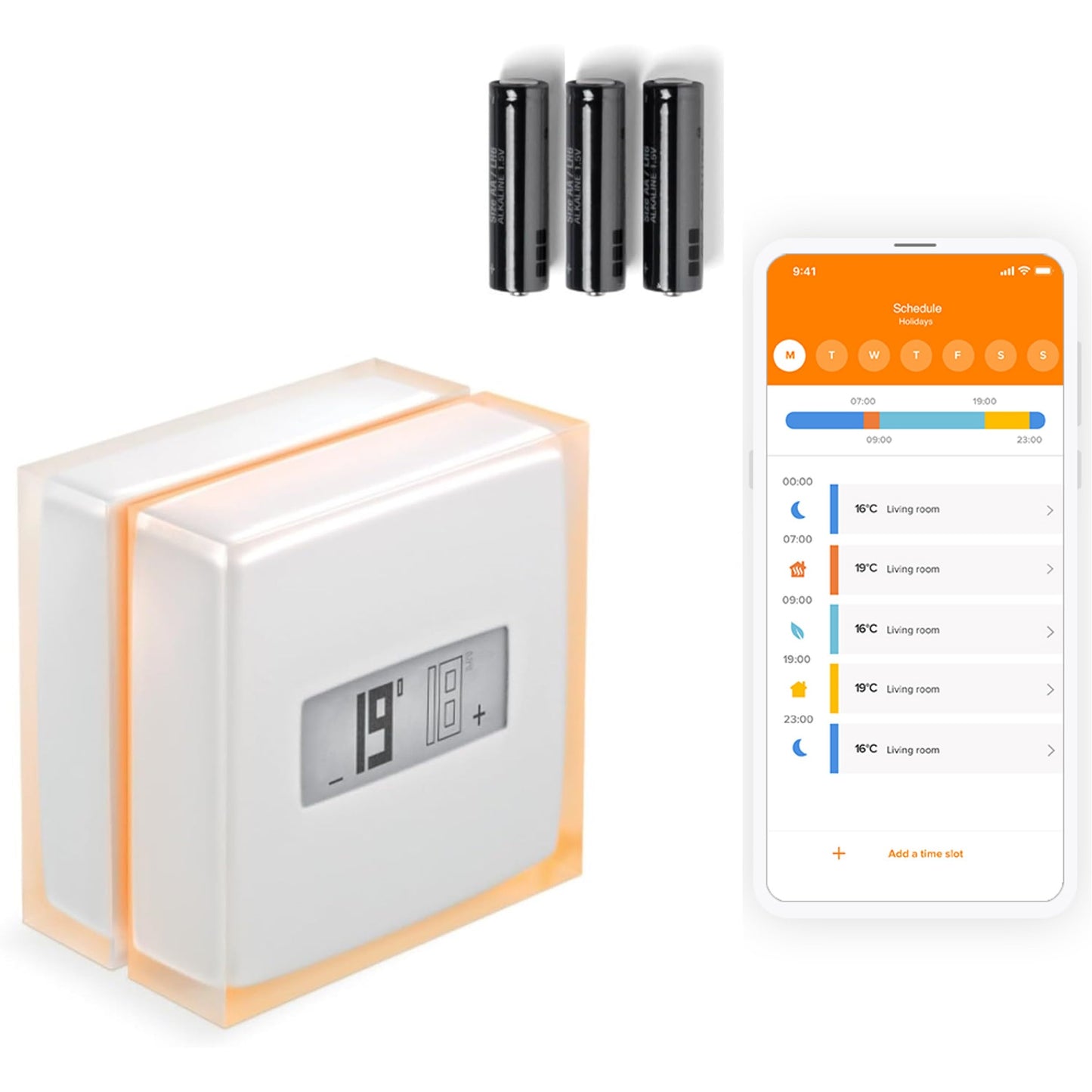 Netatmo Connected and Smart Energy Saving Thermostat - WiFi - Reduce Bills & Control Heating Remotely by App | Compatible with Individual Boilers,