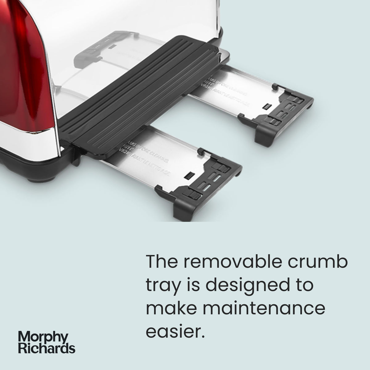 Morphy Richards Venture Red 4 Slice Toaster - Defrost Setting - High Lift Feature - 240133
