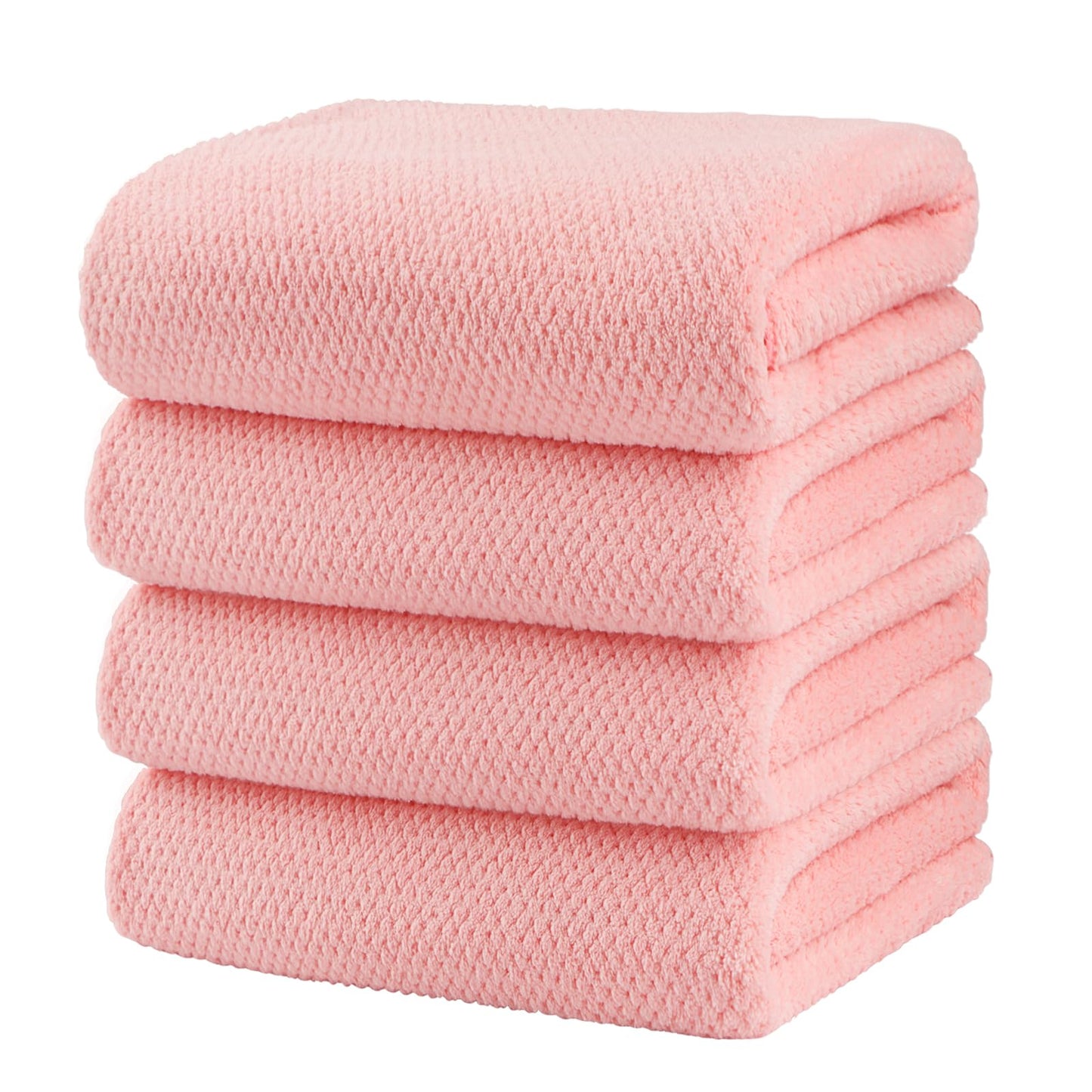 HOMEXCEL Bath Towel Set Pack of 4, Microfiber Ultra Soft Highly Absorbent Bath Towel, Lightweight and Quick Drying Towels for Body, Sport, Yoga, SPA,