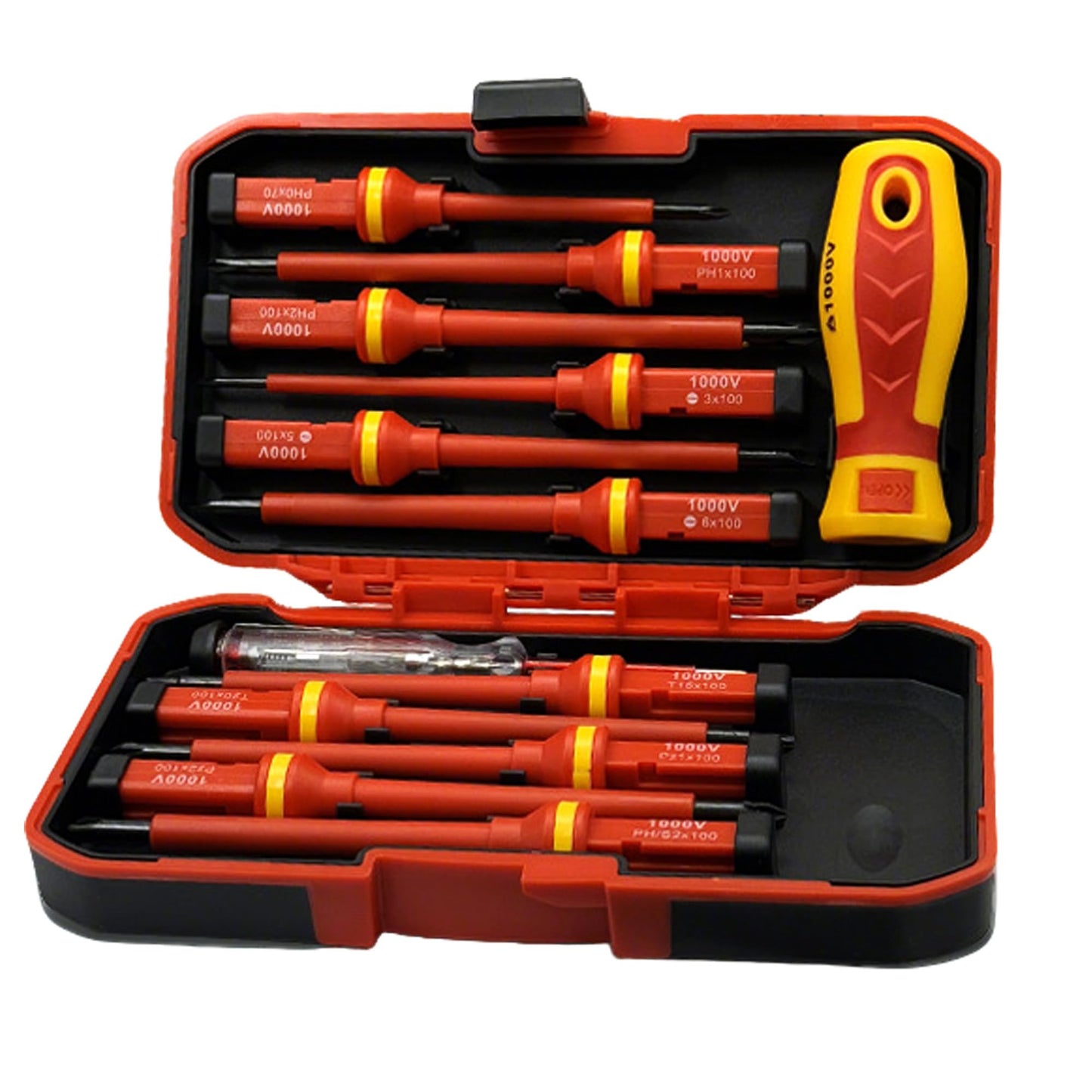 13PCS Electrical Screwdriver Set: Changeable Insulated Screwdriver Sets with Rubber Handle for Electrician Home DIY Projects - Screw Driver Sets with