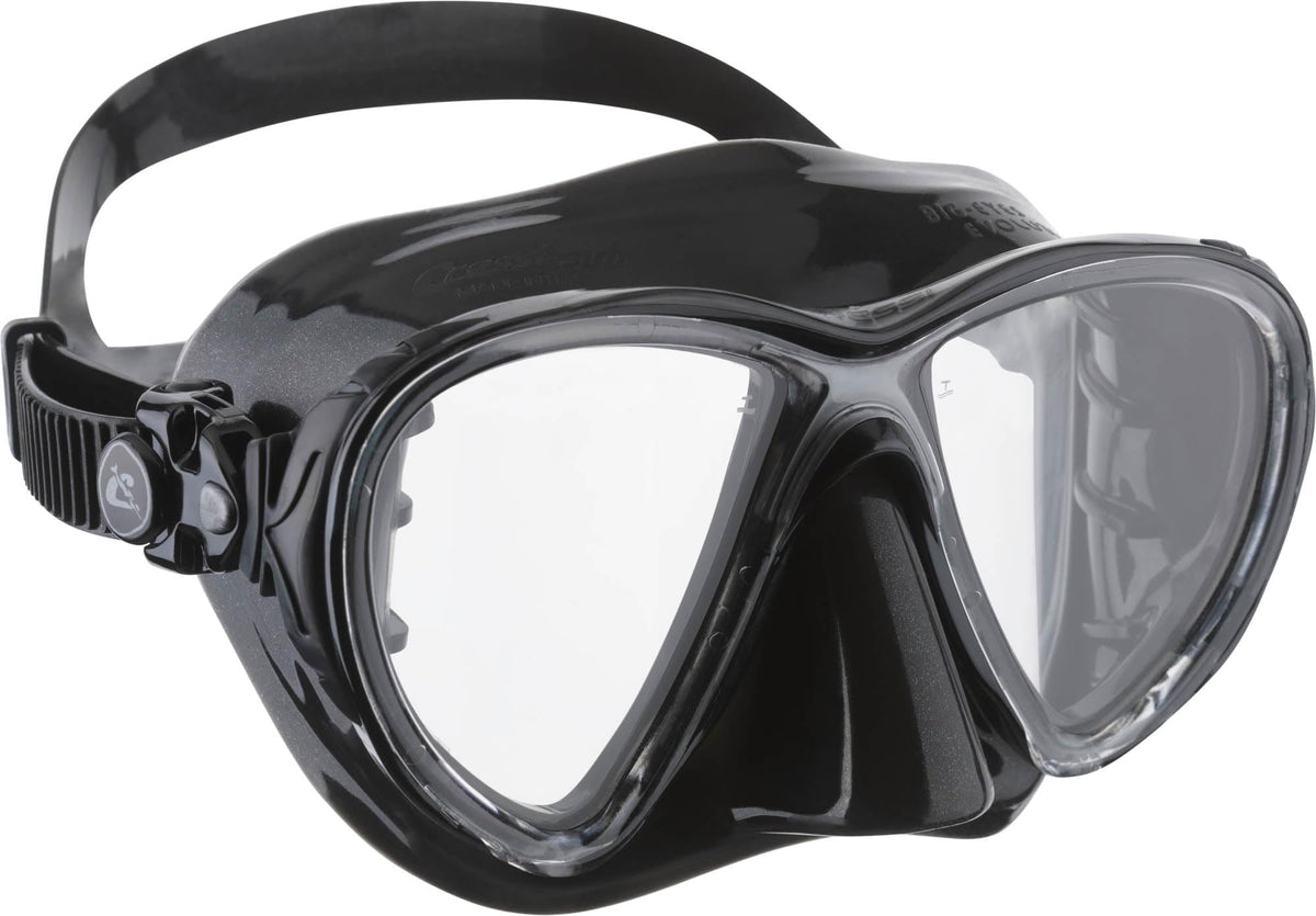 Cressi Big Eyes Evolution & Alpha Ultra Dry - Combo Diving Set Ideal for Snorkelling, Apnea and Diving - Adult Unisex, Black / Black