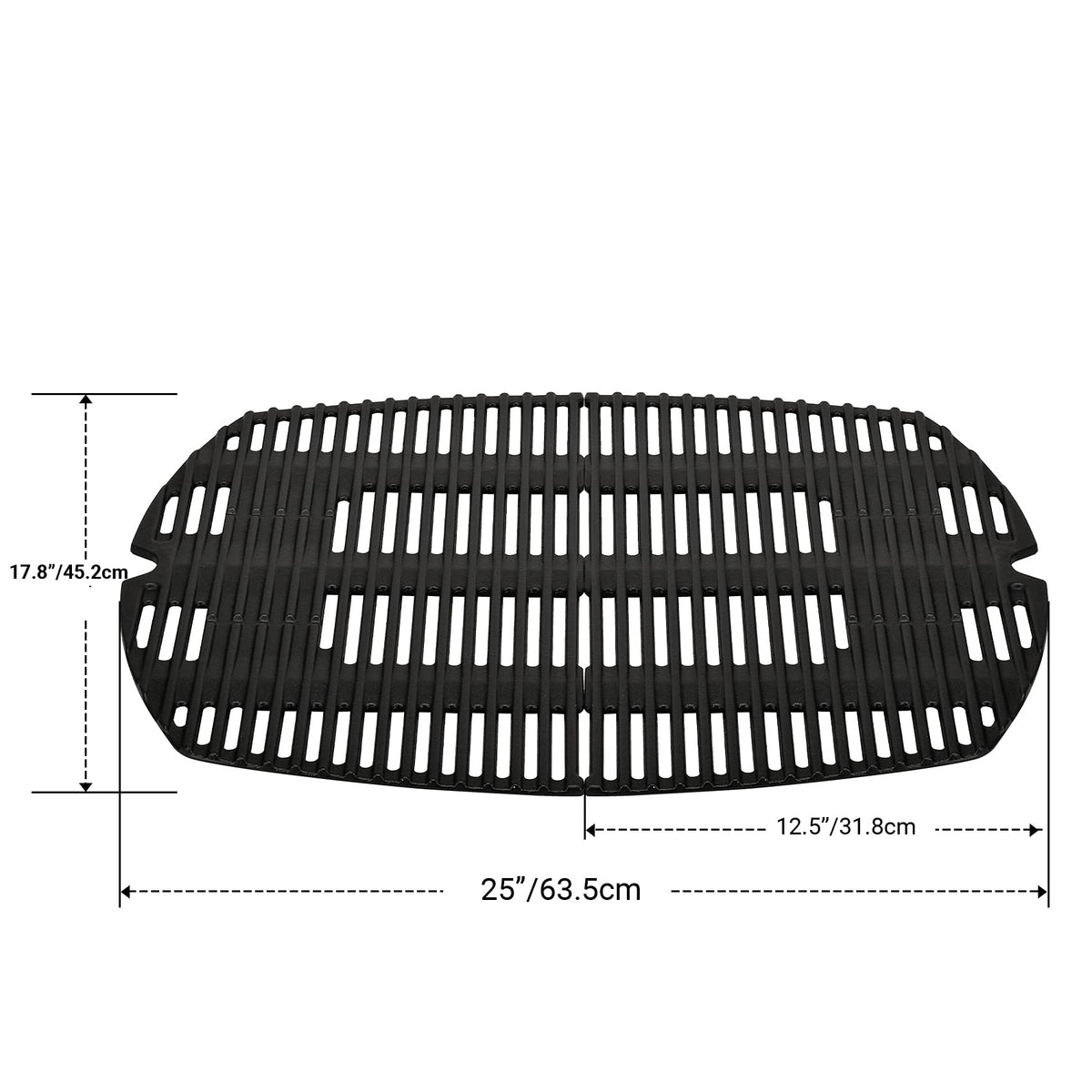 onlyfire Cast Iron Cooking Grate for Weber Q300, Q320, Q3000, Q3100, Q3200 Series Gas Grill - Replacement Parts for Weber 7646