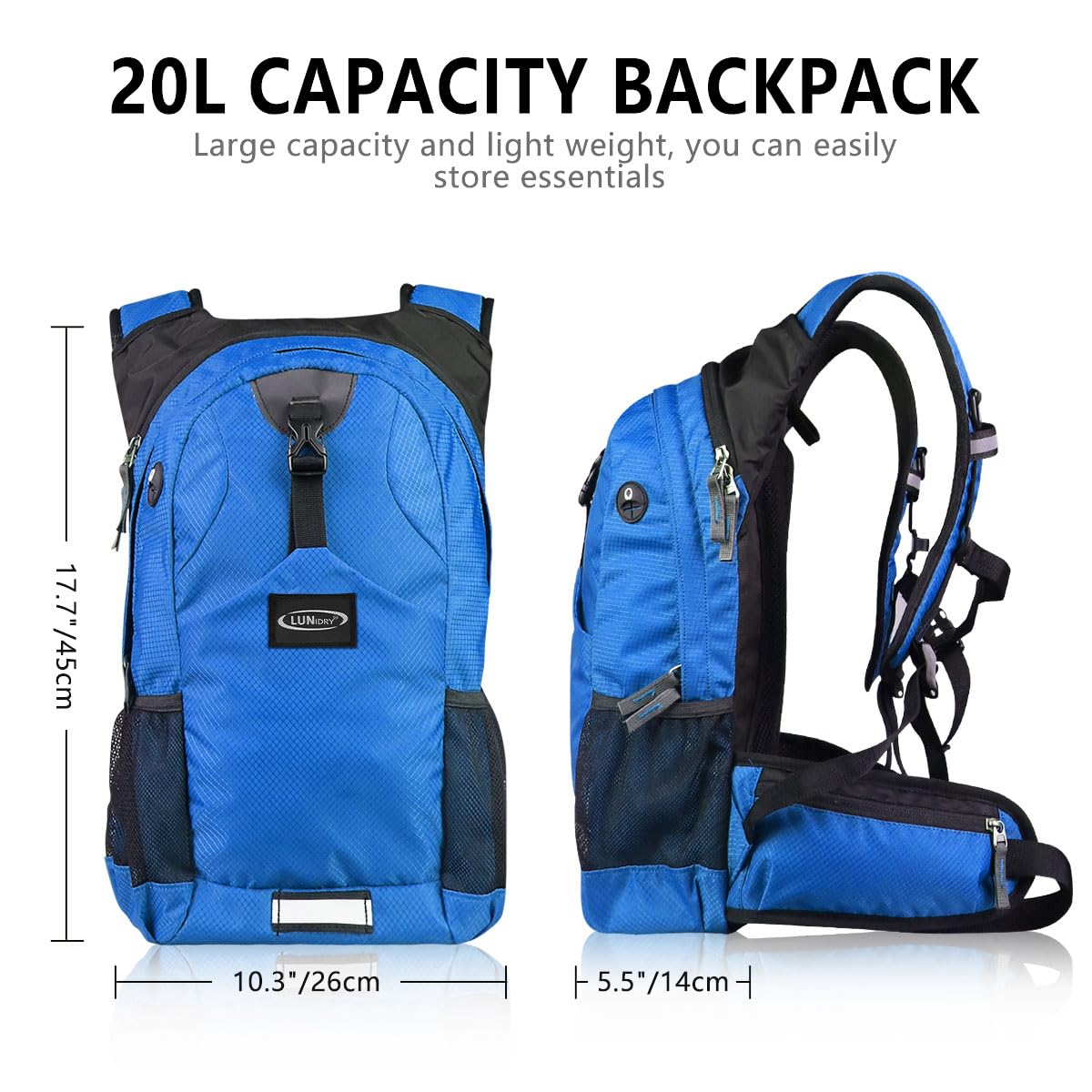 Lunidry Hydration Pack Thermal Insulated Hydration Backpack with 2L BPA Free Leak-Proof Water Bladder, Daypack Perfect for Running, Cycling, Hiking,