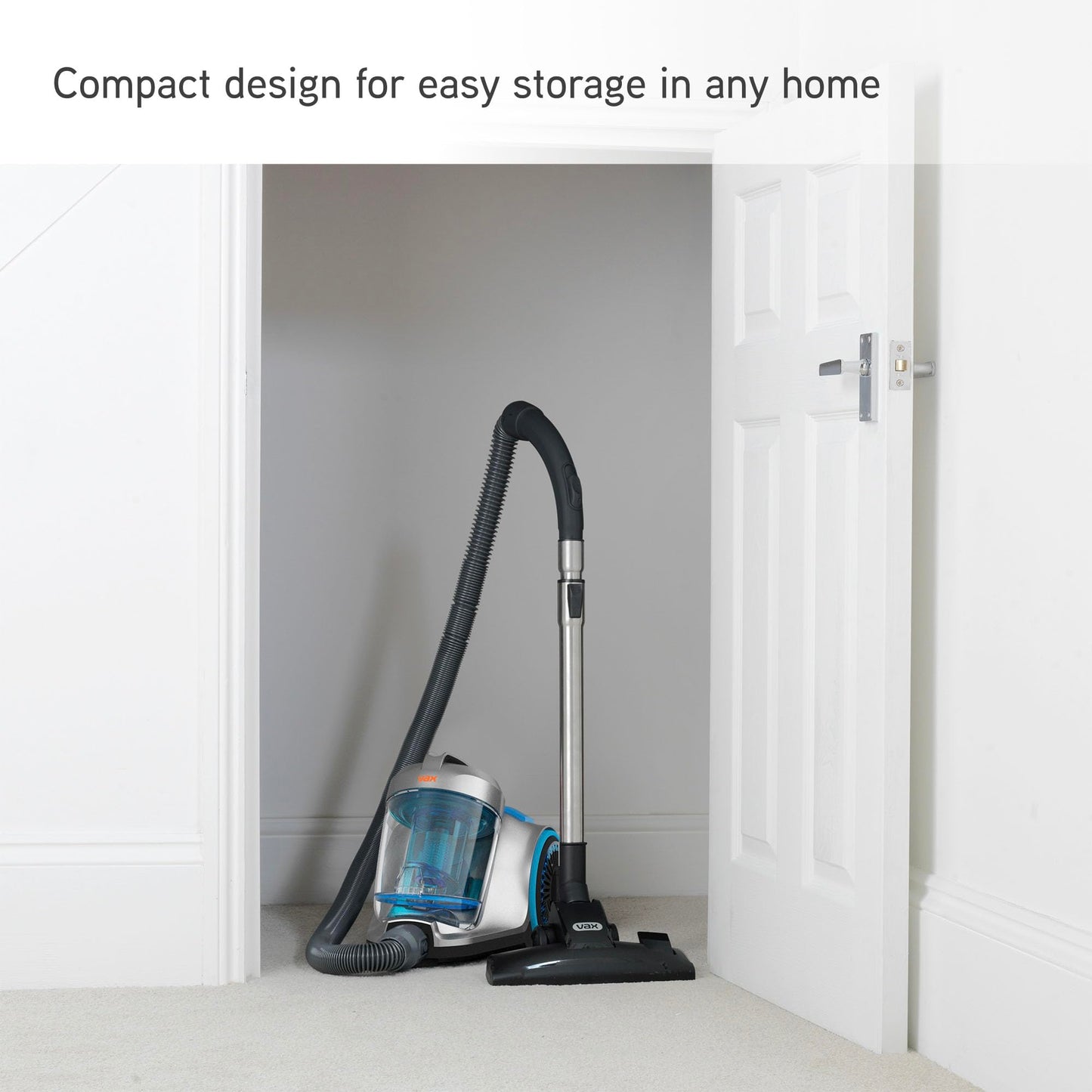Vax Pick Up Pet Cylinder Vacuum Cleaner, Compact design for homes with pets, CVRAV013, Silver