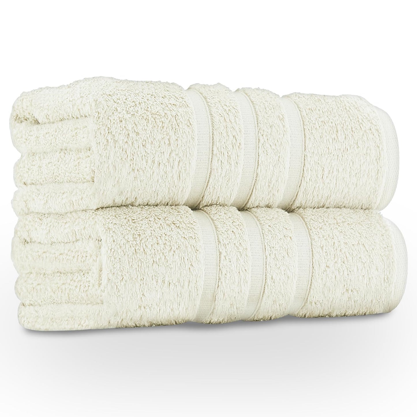 GC GAVENO CAVAILIA 100% Ringspun Cotton, Luxury 550 GSM Zero Twist Towel, Egyptian, Cream, 80x140 Bath Sheet
