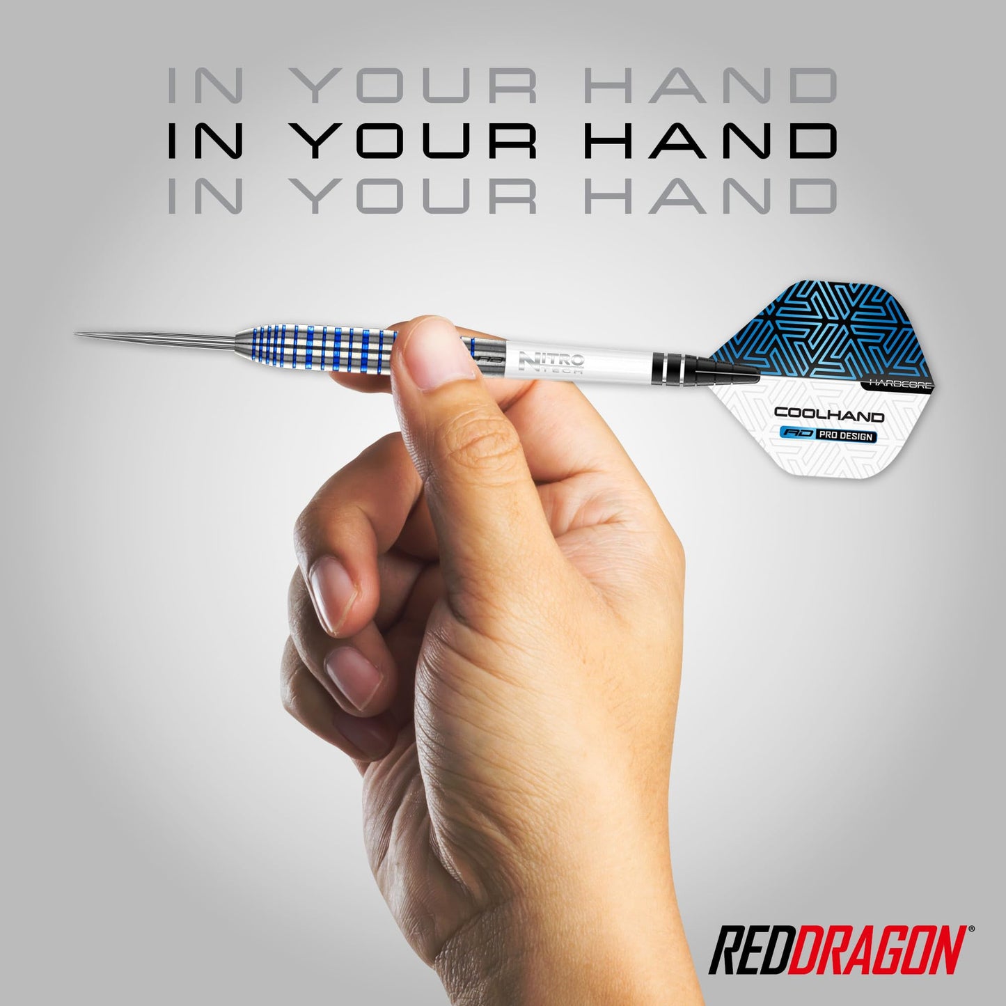 RED DRAGON Luke Humphries TX3 Cool Blue SE 24 Gram Premium Tungsten Steeltip Darts Set with Flights and Stems