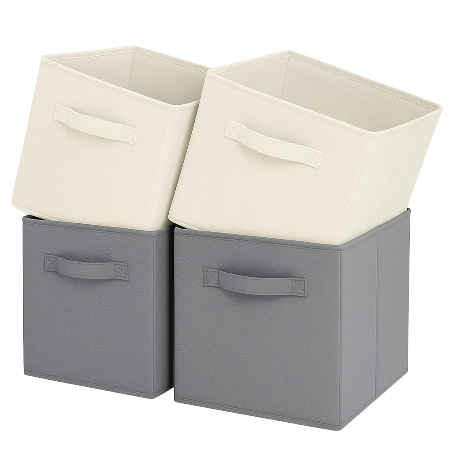 Pinkgarden Storage Box, Collapsible Fabric Storage Cube with Handles for Home, Kids Room, Closet and Toy Organization,Pack of 4