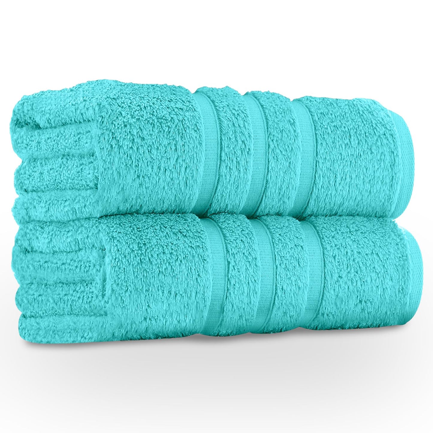 GC GAVENO CAVAILIA 100% Ringspun Cotton, Luxury 550 GSM Zero Twist Towel, Egyptian, Aqua, 80x140 Bath Sheet