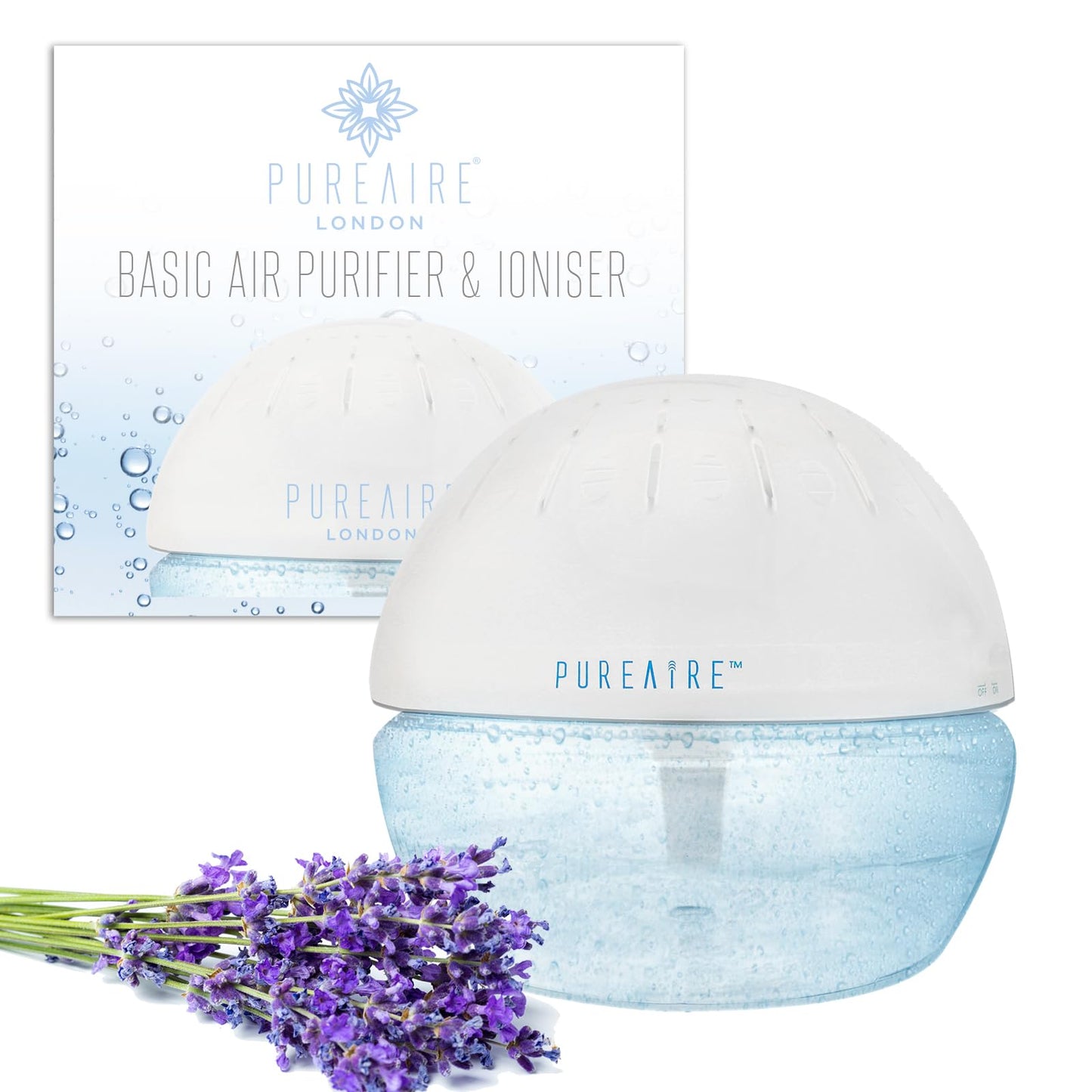 PureAire Air Purifier For Home Bedroom & Office Dust Cleaner Air Filter Aroma Diffuser Ioniser LED Light Water Air Purifier Allergies Cooking Smoke