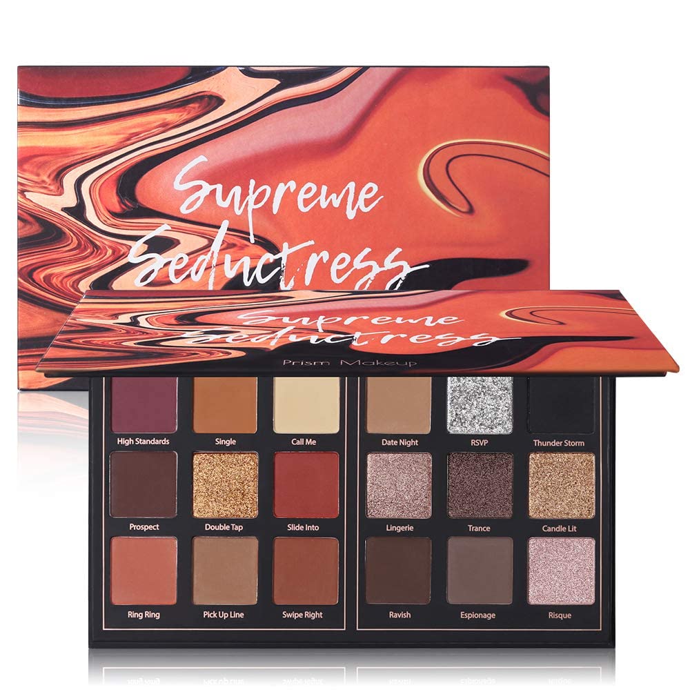Pro 18 Colors Eyeshadow Palette Matte Shimmer Eye Shadow Palette Highly Pigmented Blendable Shadow Long Lasting Waterproof Makeup Cosmetics (01#